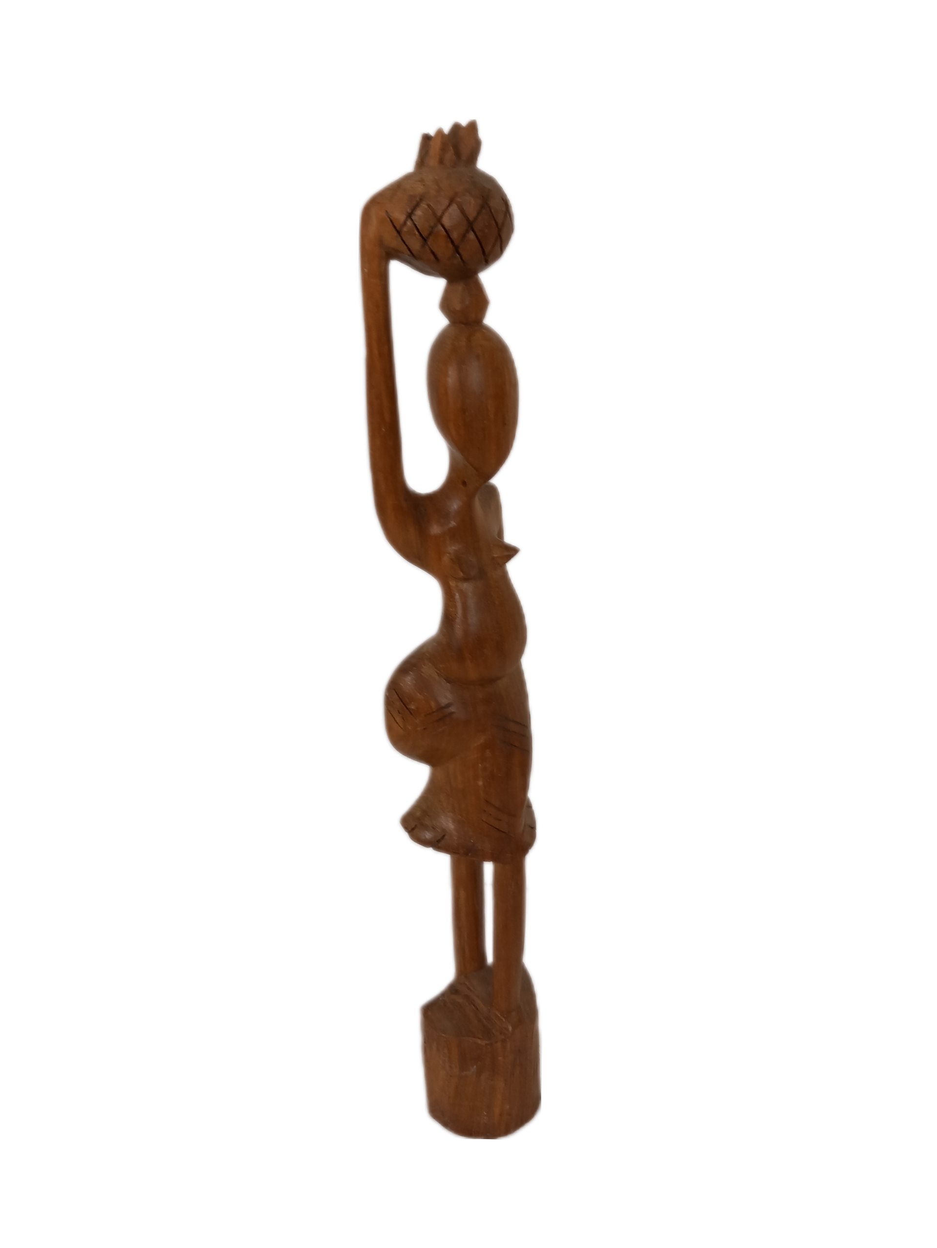 statuette En Bois Femme Africain Vintage  Très bon état - Vue 2 - 