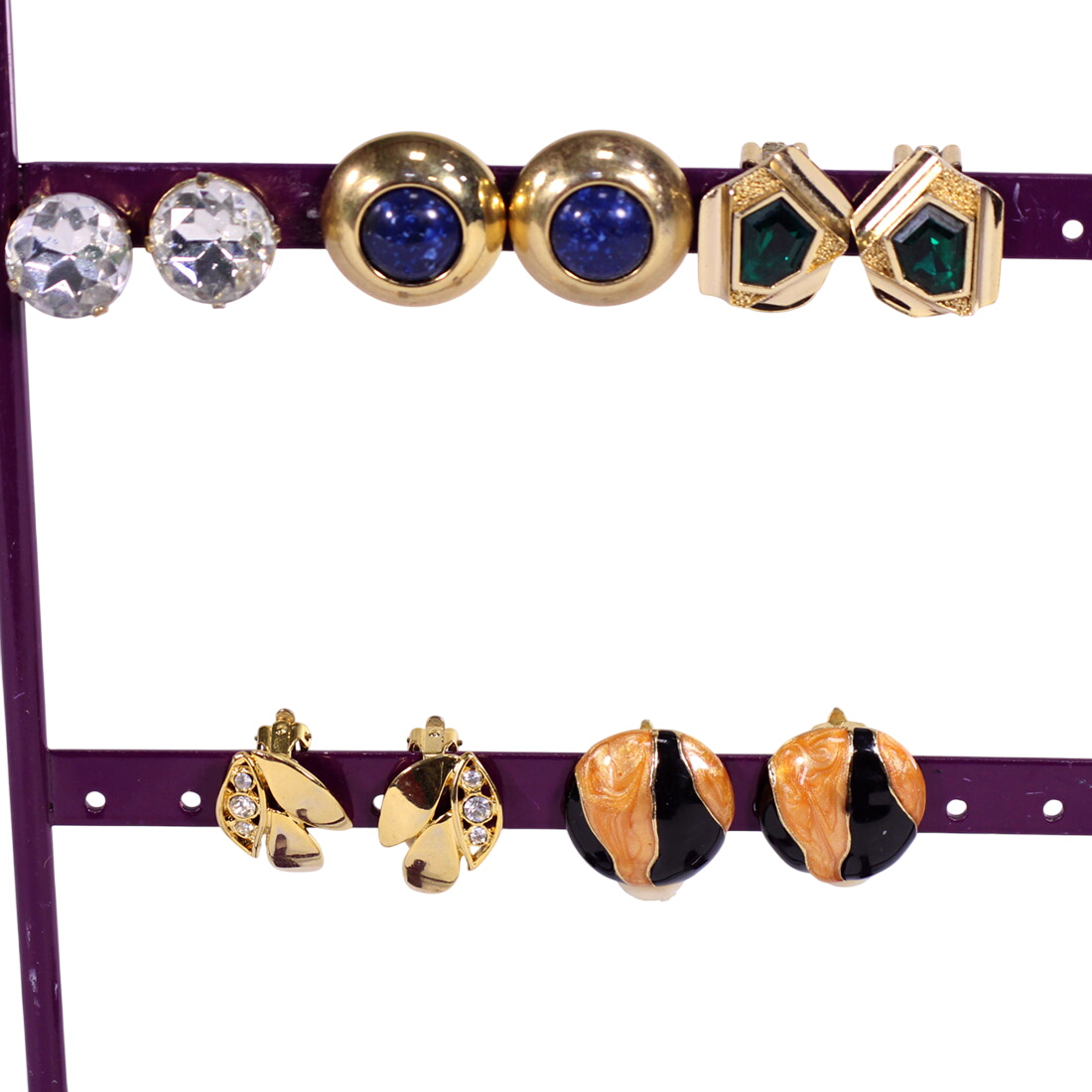 Lot de 5 paires de boucles d'oreille vintage à pince Bon état -  reconditionné disponible sur Label Emmaüs