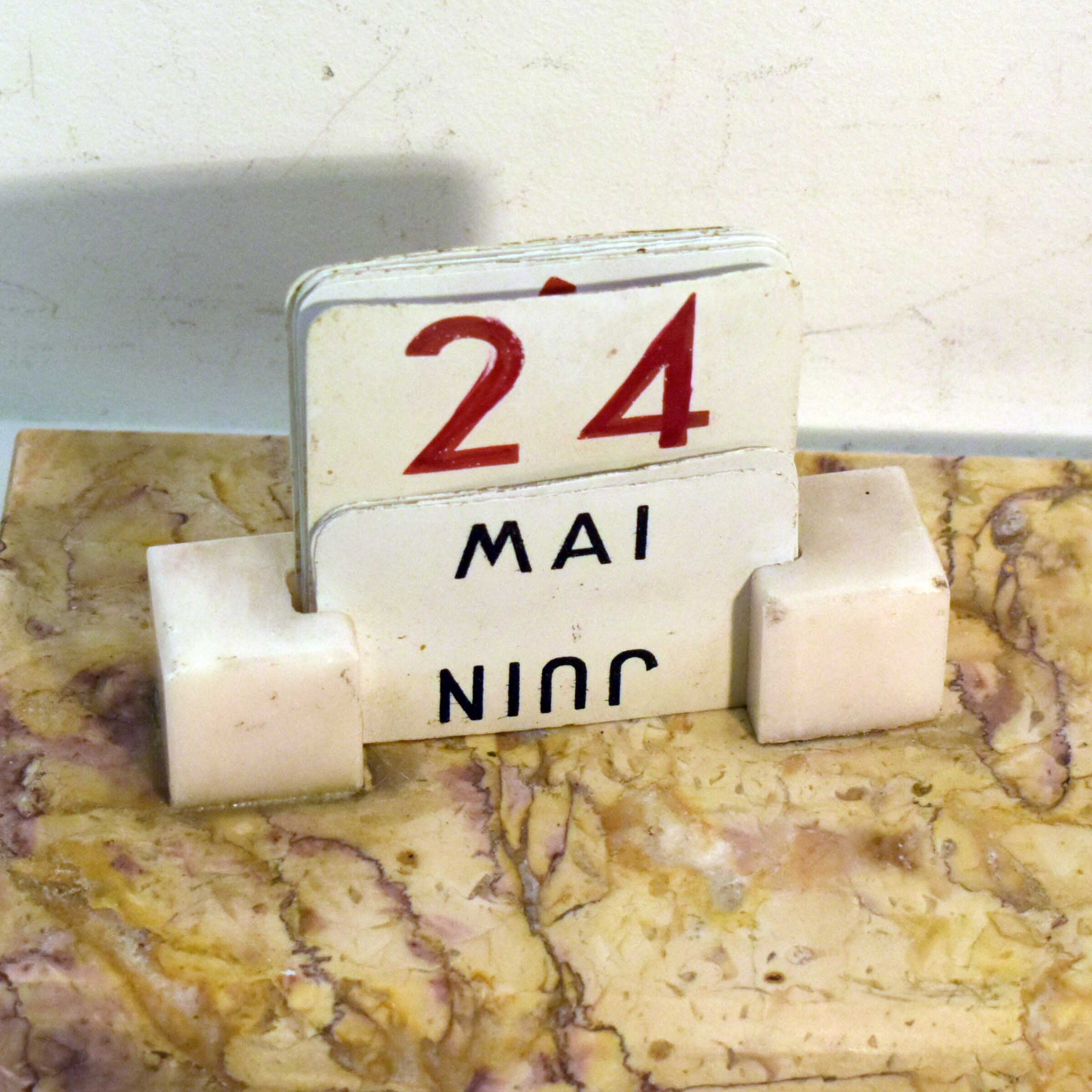 Nécessaire de Bureau Art Déco - Marbre & Métal Chromé Bon état - Vue 8 - 