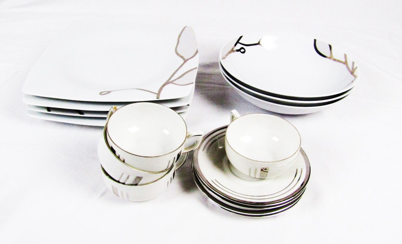 2 Tasses à Café Guy Degrenne Apsara & Circa Platine - 90 Ml Porcelaine - Occasion Bon état