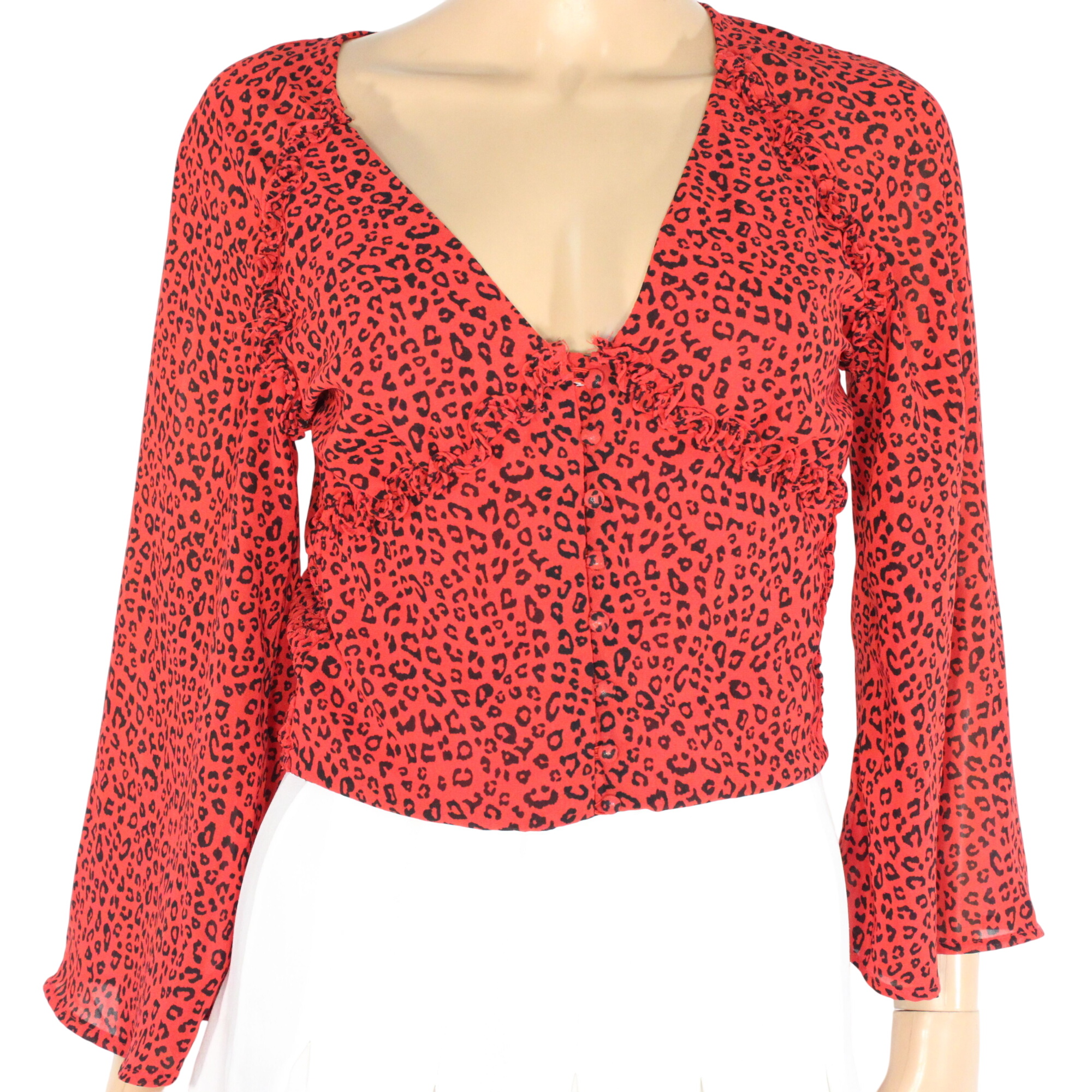 Crop Top Motif Lopard Taille 36 - h&m - Modalova