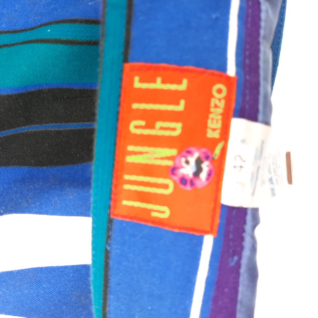 Voir photo 5 de Jupe droite estivale rayée 5 couleurs KENZO Jungle T 42 Jupe droite estivale rayée 5 couleurs KENZO Jungle T 42 Très bon état - Vue 5 -