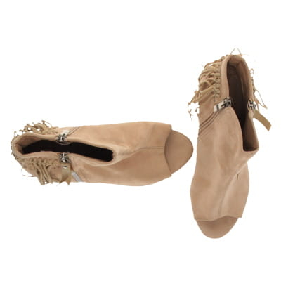 Bottines beiges à talons 10 cm - femme - Top Or - pointure 41 - Photo 1