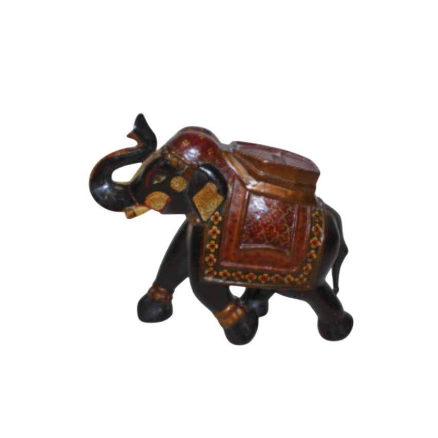 Statuette éléphant en bois sculpté - Photo 0