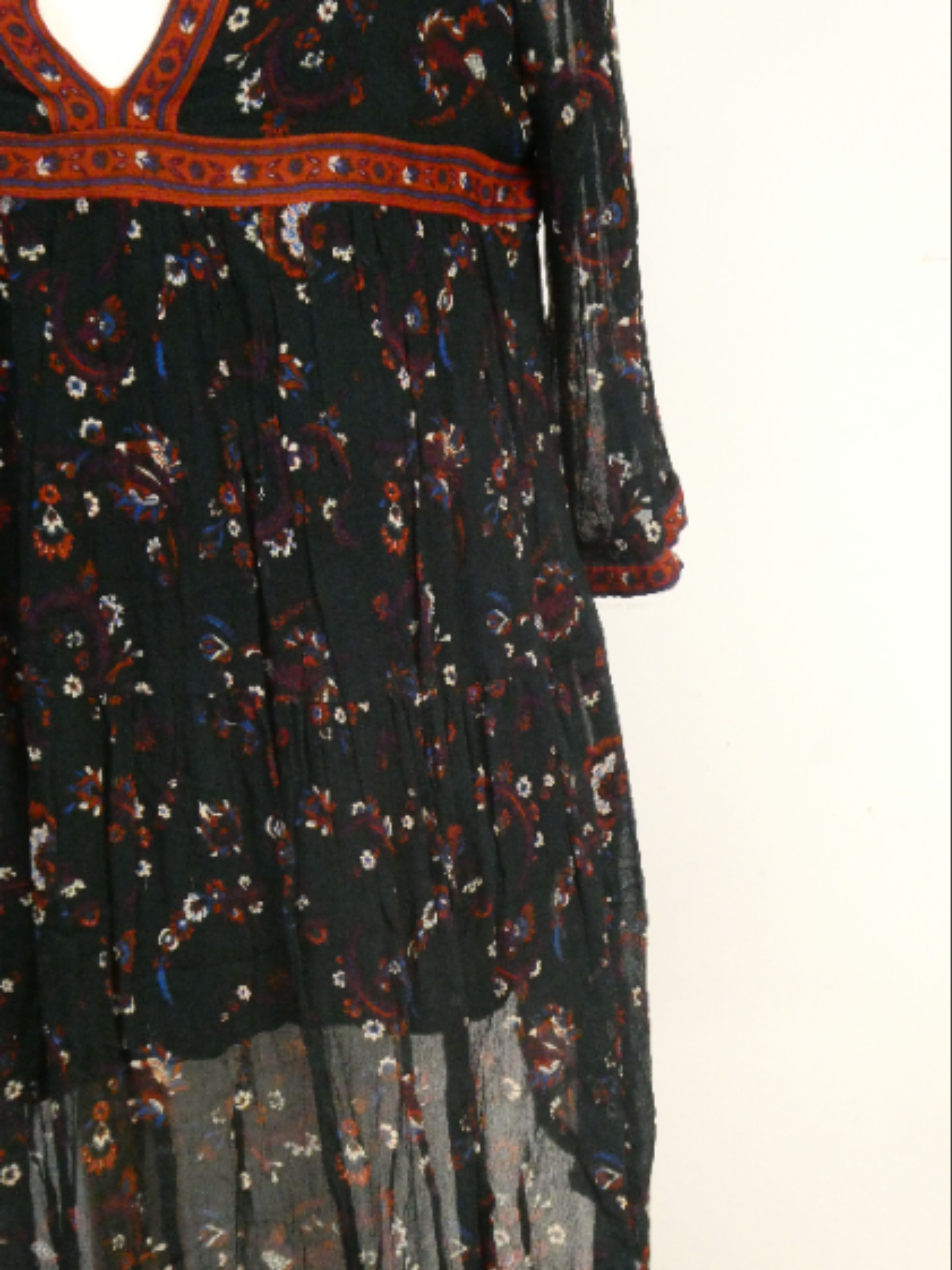 Ba&sh - Robe verte motif fleurs multicolores - T2 - Photo 10