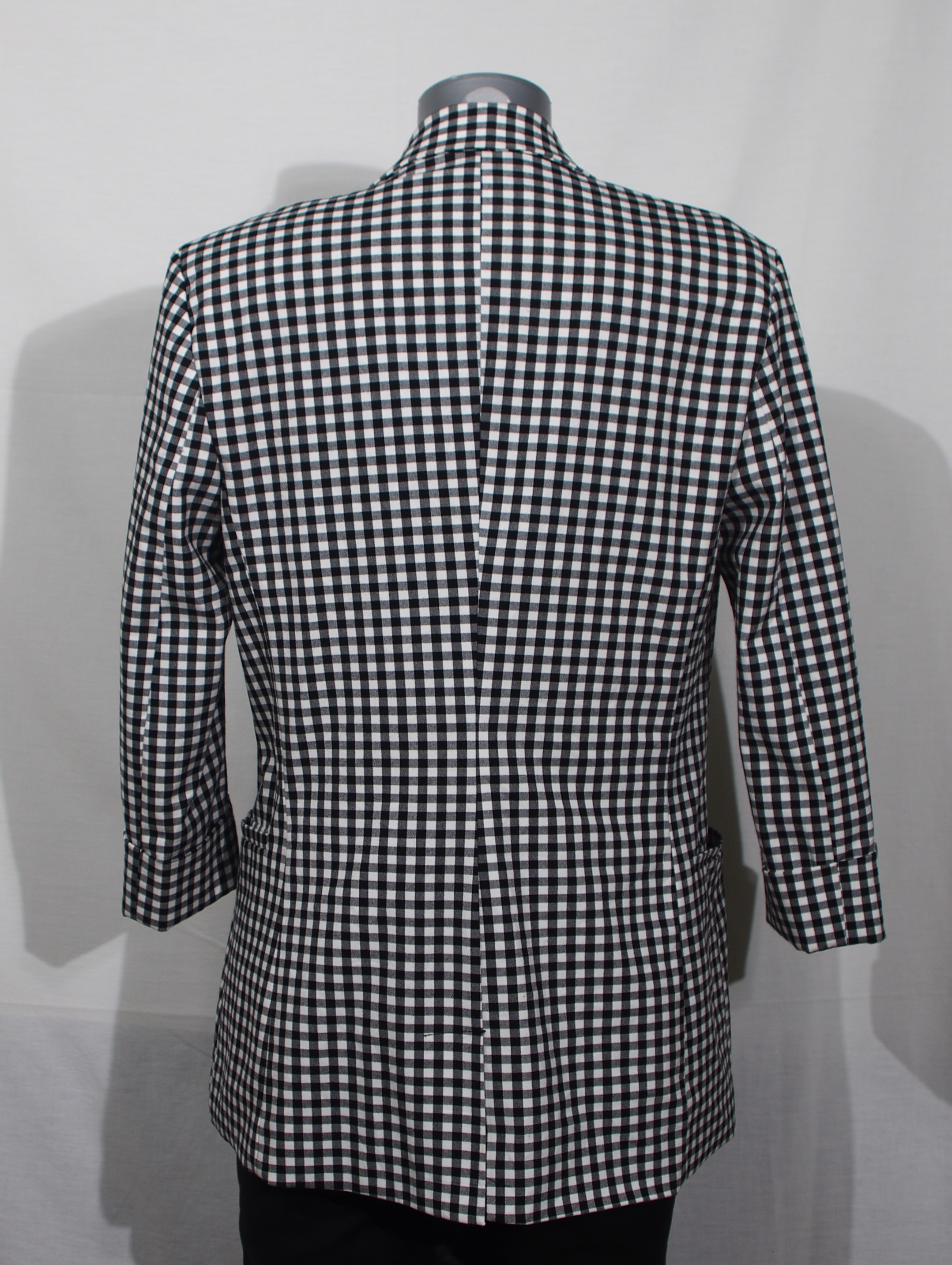 Veste Bershka- M - vichy noir&blanc longue col tailleur - Photo 2