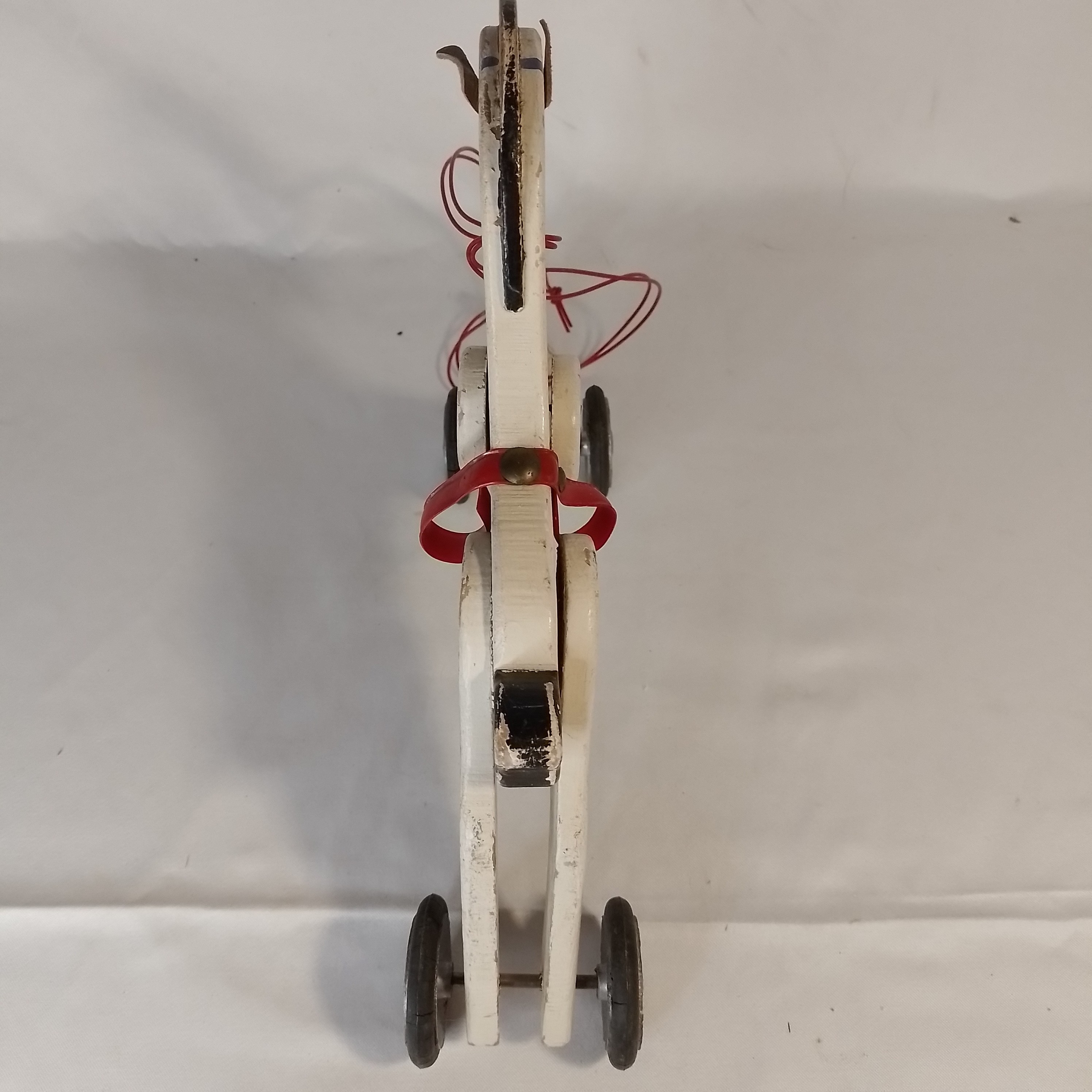 Ancien Cheval Miniature à Roulettes – Bois Et Composition – Vers 1900 – Jouet Poupée