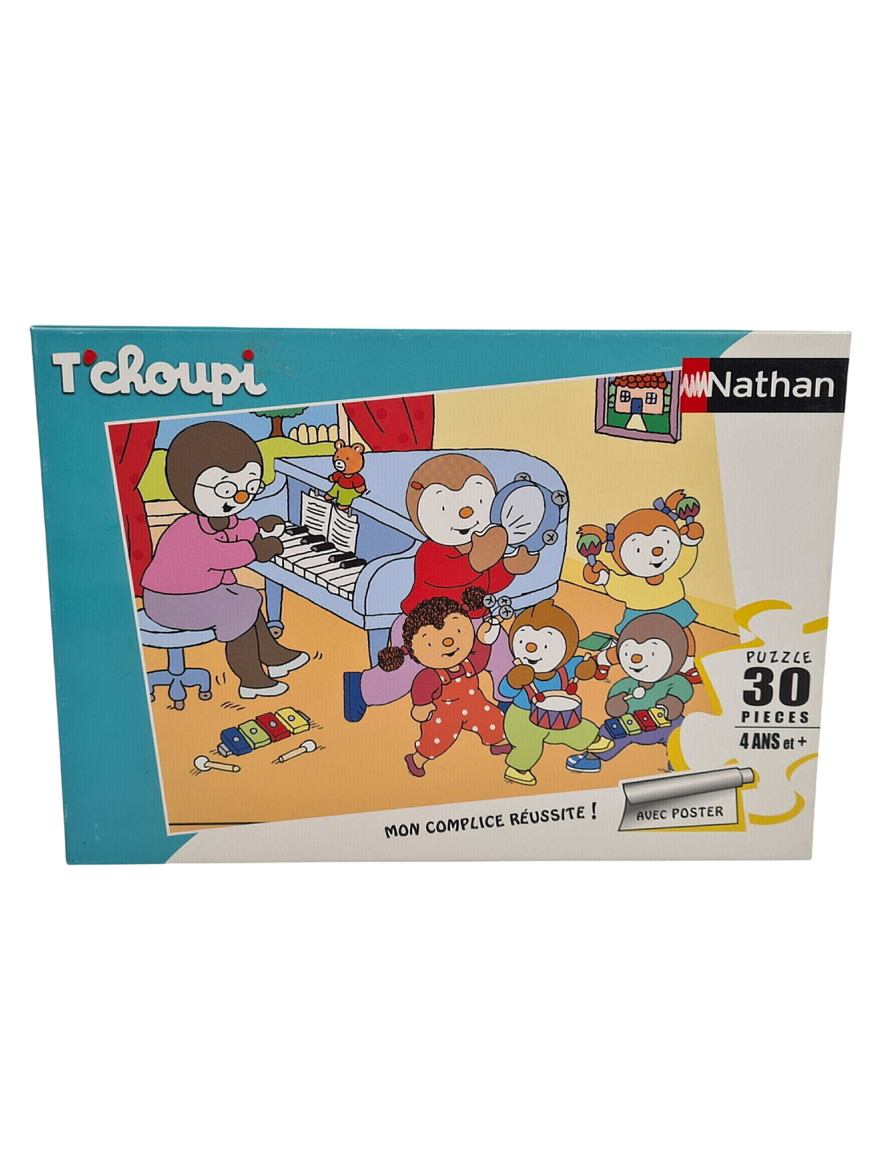 Puzzle 30 pièce - T'choupi fait de la musique avec poster - Nathan - +4 ans - Photo 0