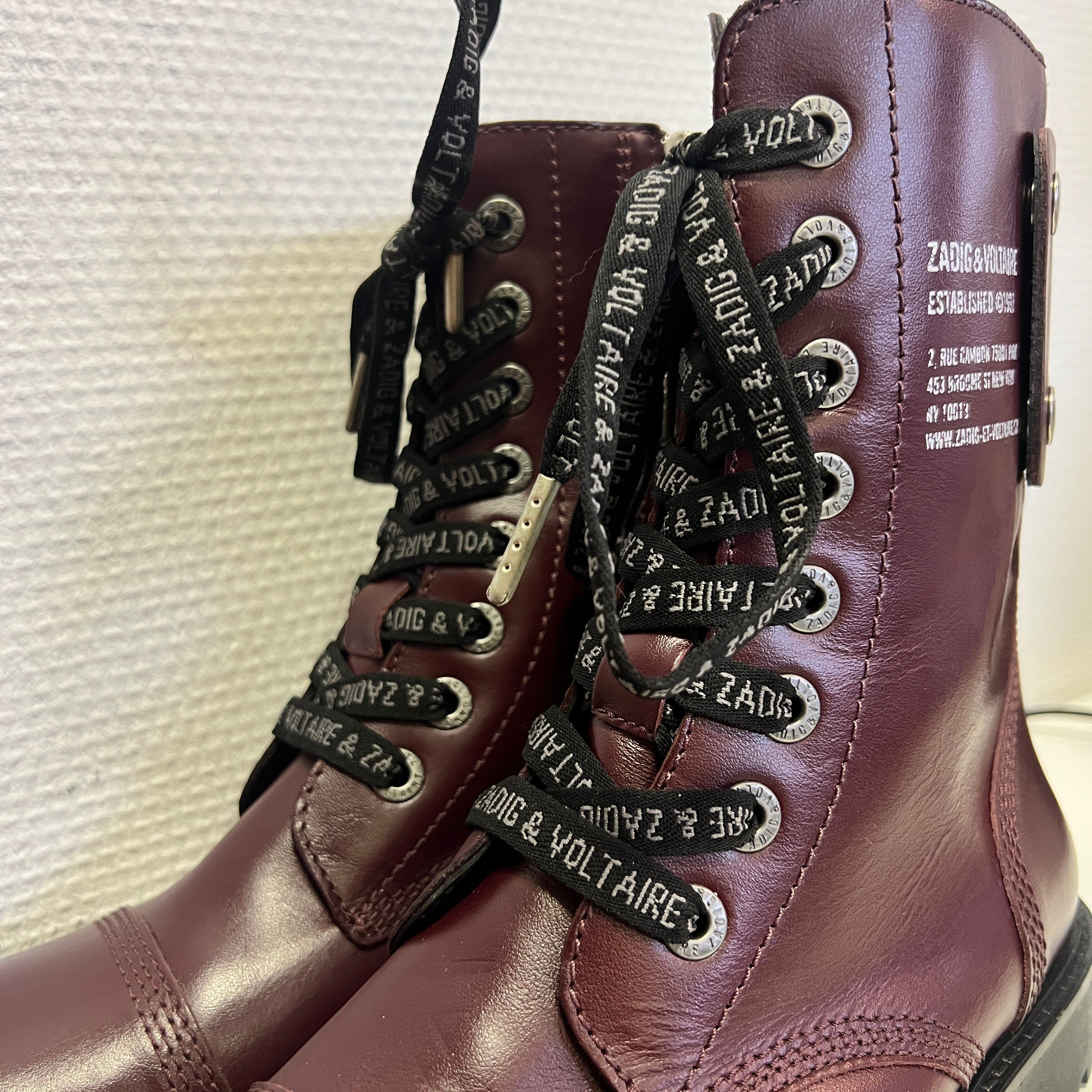 Zadig&Voltaire - Bottes - Cuir bordeaux - Taille 41  - Vue 5 - 