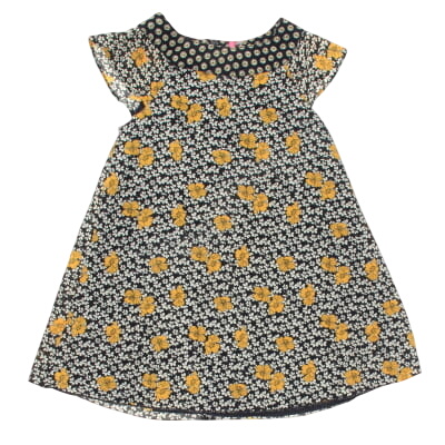 Robe noire imprimée 