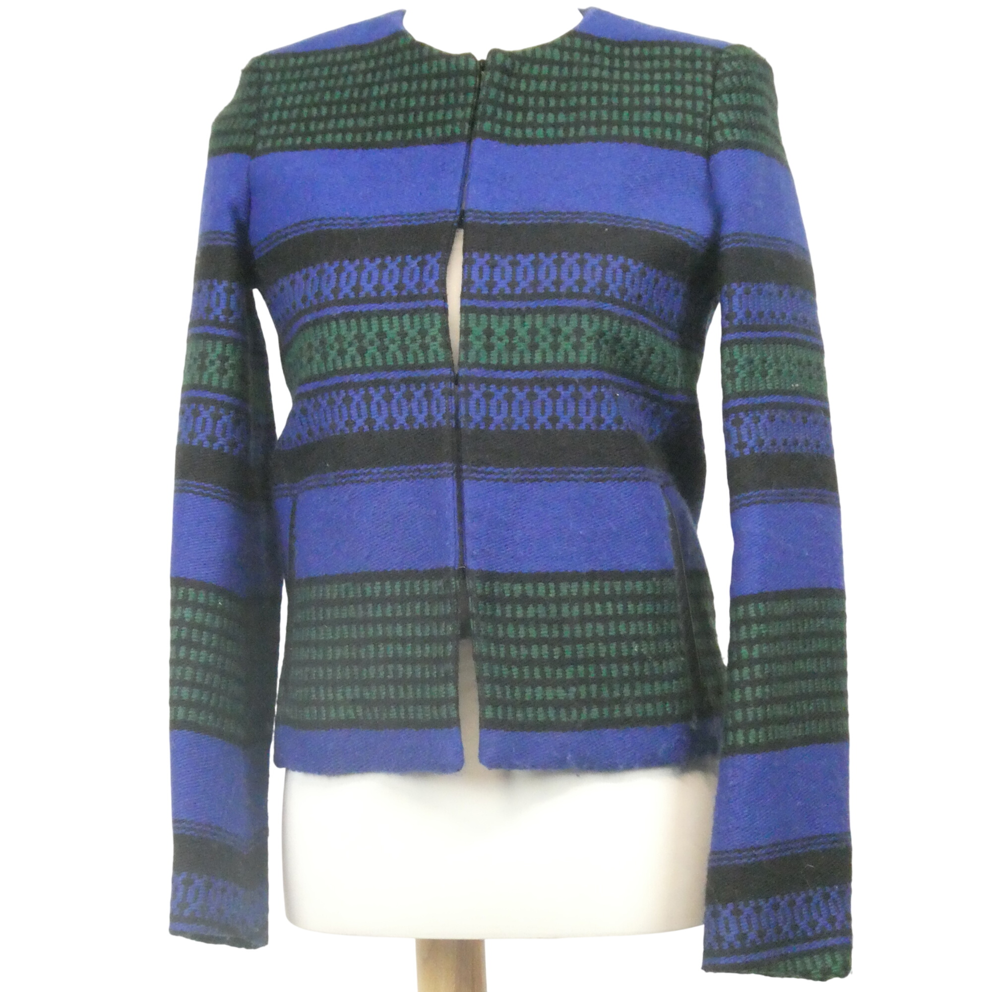 Maje Veste modèle Starshine couleur bleu vert et noir - Taille 34(noté 36) - Photo 0