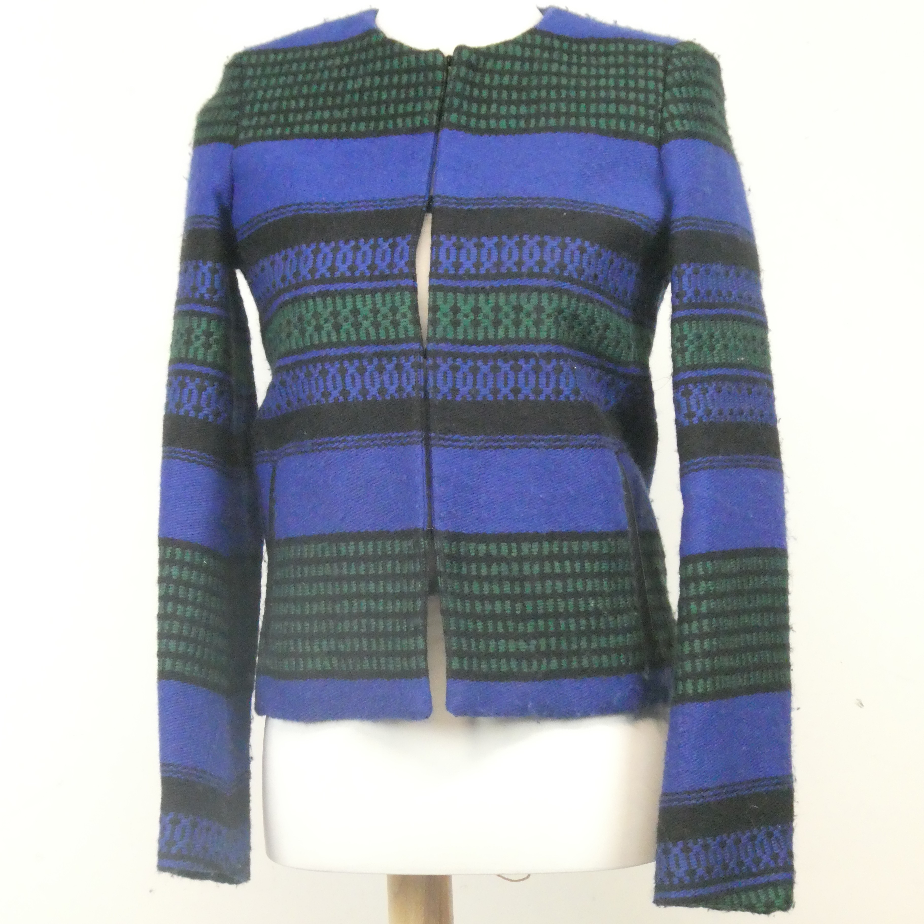 Maje Veste modèle Starshine couleur bleu vert et noir - Taille 34(noté 36) - Photo 1