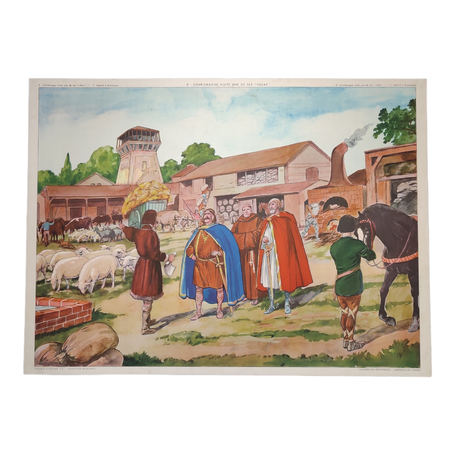 Affiche Scolaire Rossignol Des Années 60 – La Côte Rocher (36) – État D'usage