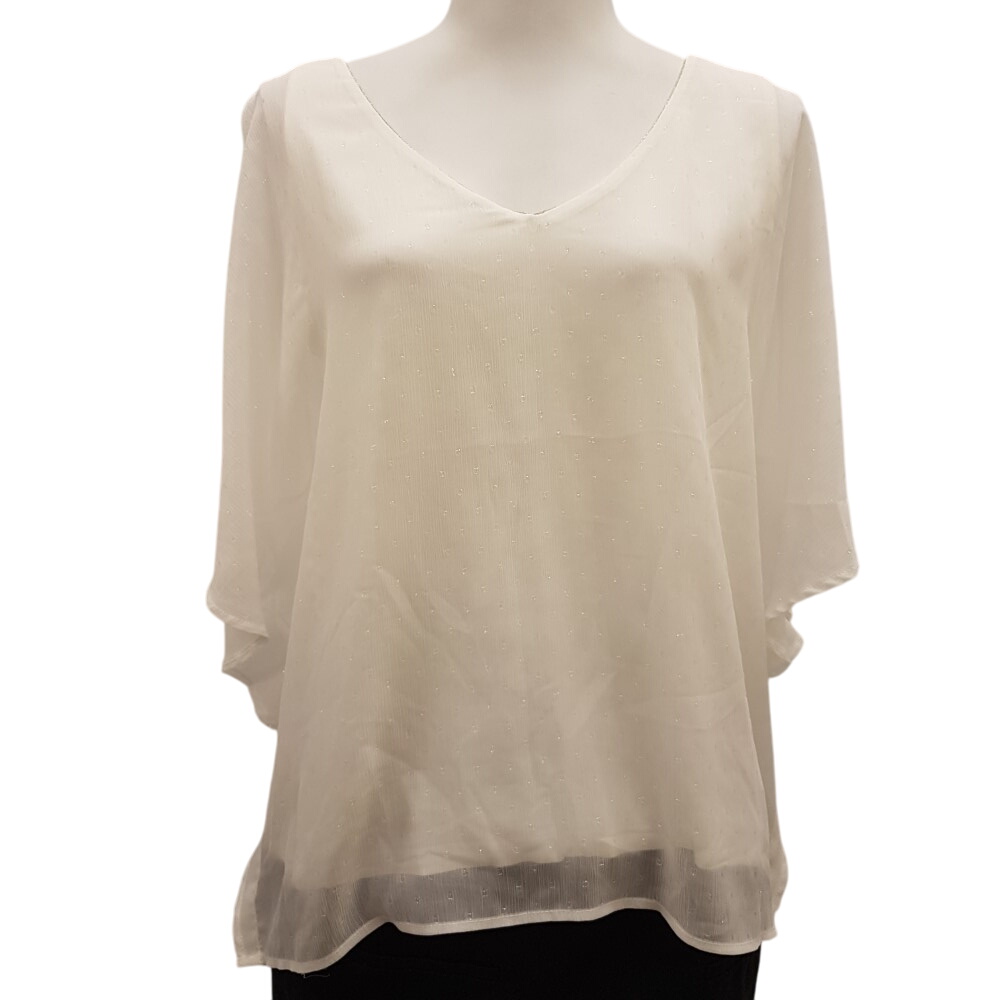 Top en voile blanc - GRAIN DE MALICE - taille M - Photo 0