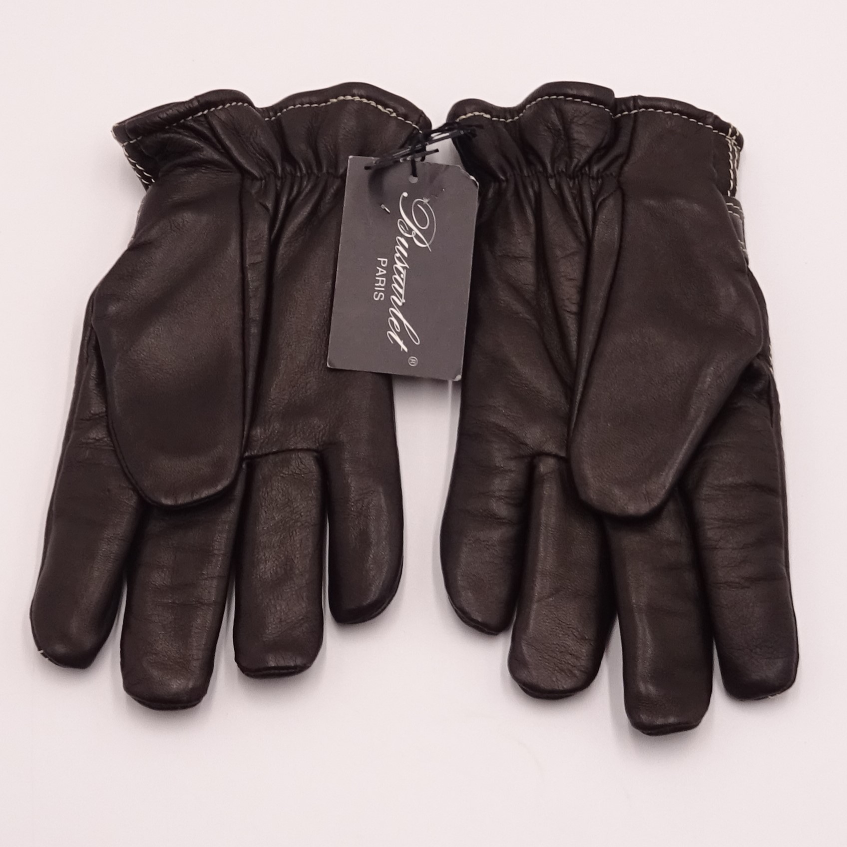 Paire de gants homme en cuir Nappa BUSCARLET - Très bon état - Photo 3