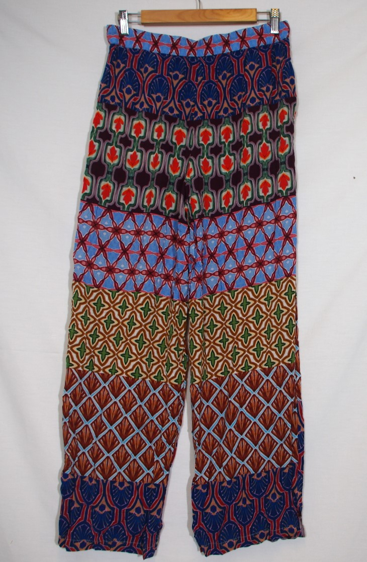 🌈 Esprit Bohème – Pantalon Patchwork Fluide Zara T.M ✨🎋 - Photo 3