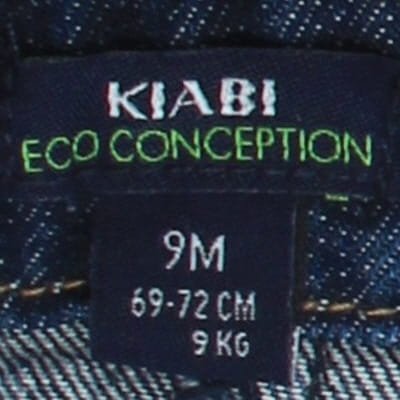 Robe en jeans bleue à bretelles - bébé - Kiabi - taille 9 mois - Photo 3