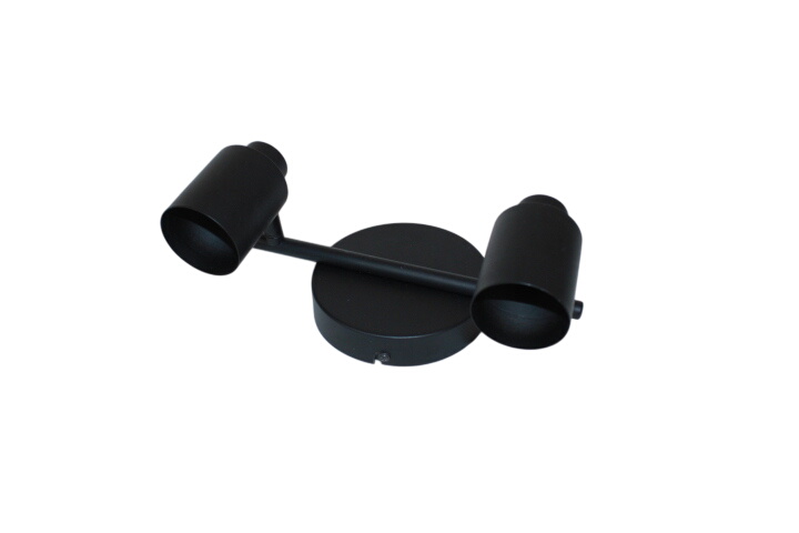 Applique murale noire- 2 spots orientables - Photo 0