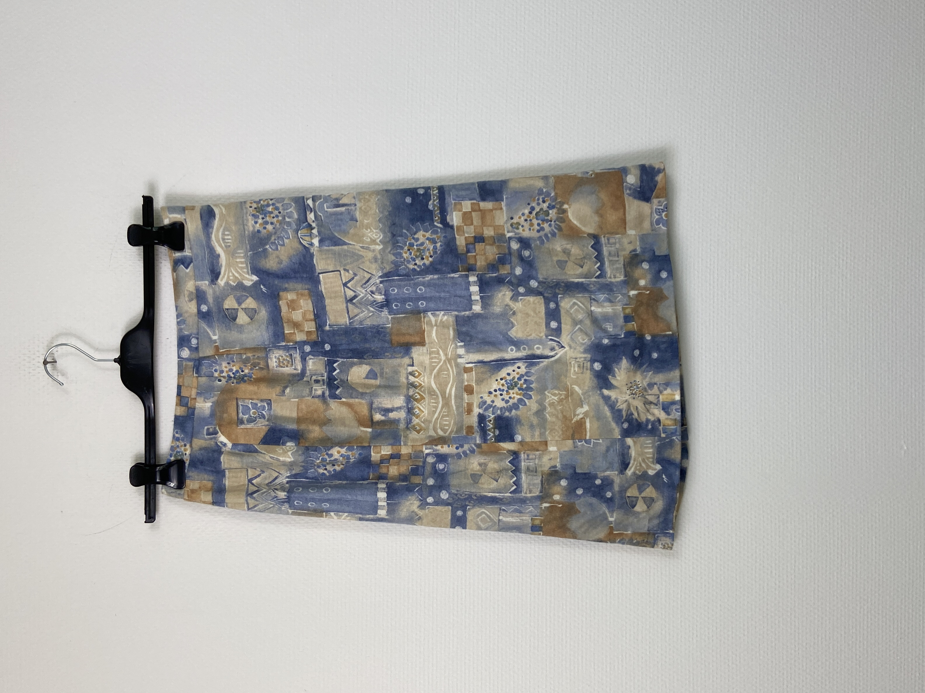 Jupe vintage motifs géométriques bleus beiges XL 💙 - Photo 2