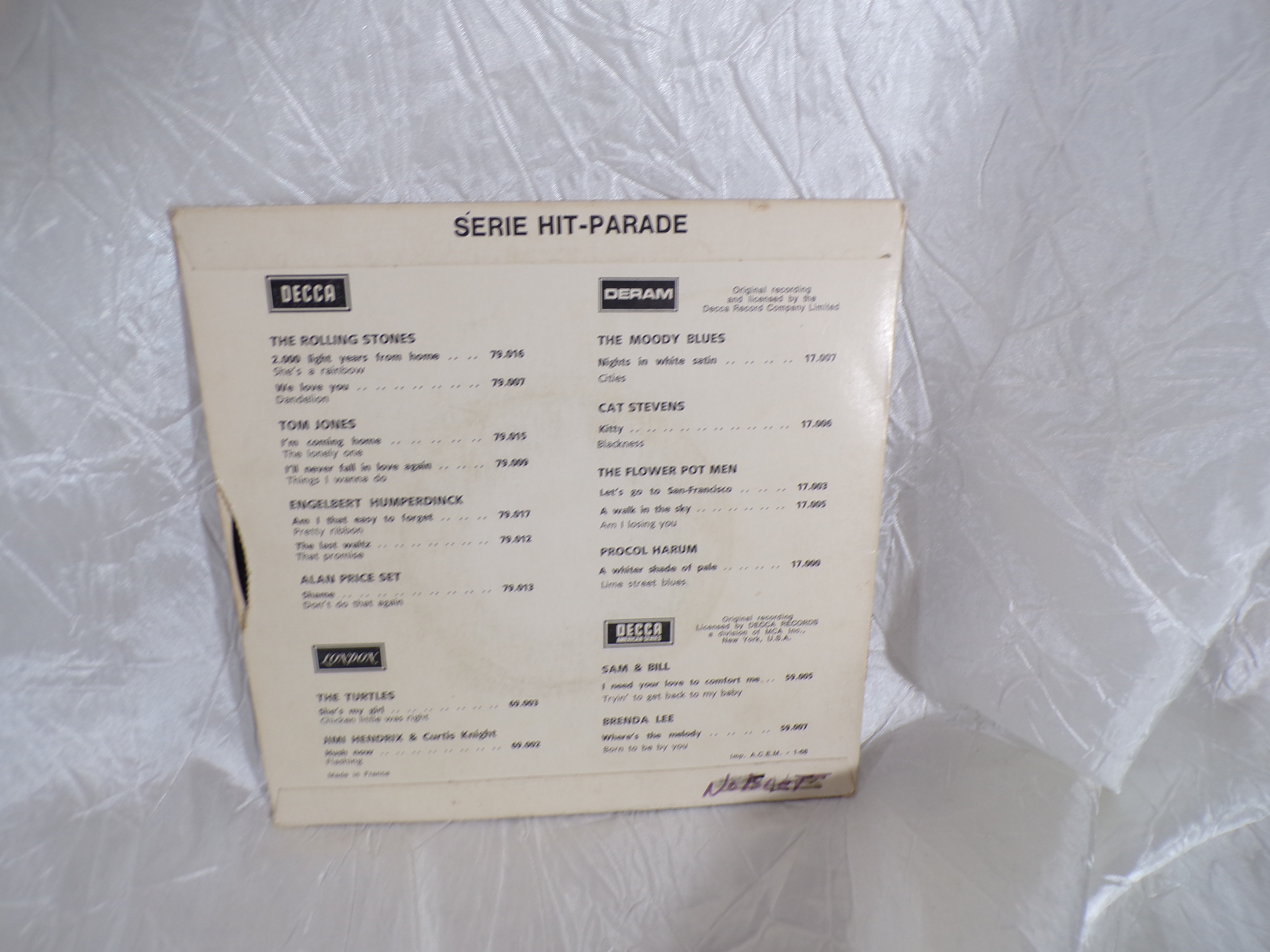 Vinyle Moody Blues "Nights in White Satin" Très bon état - Vue 2 - 