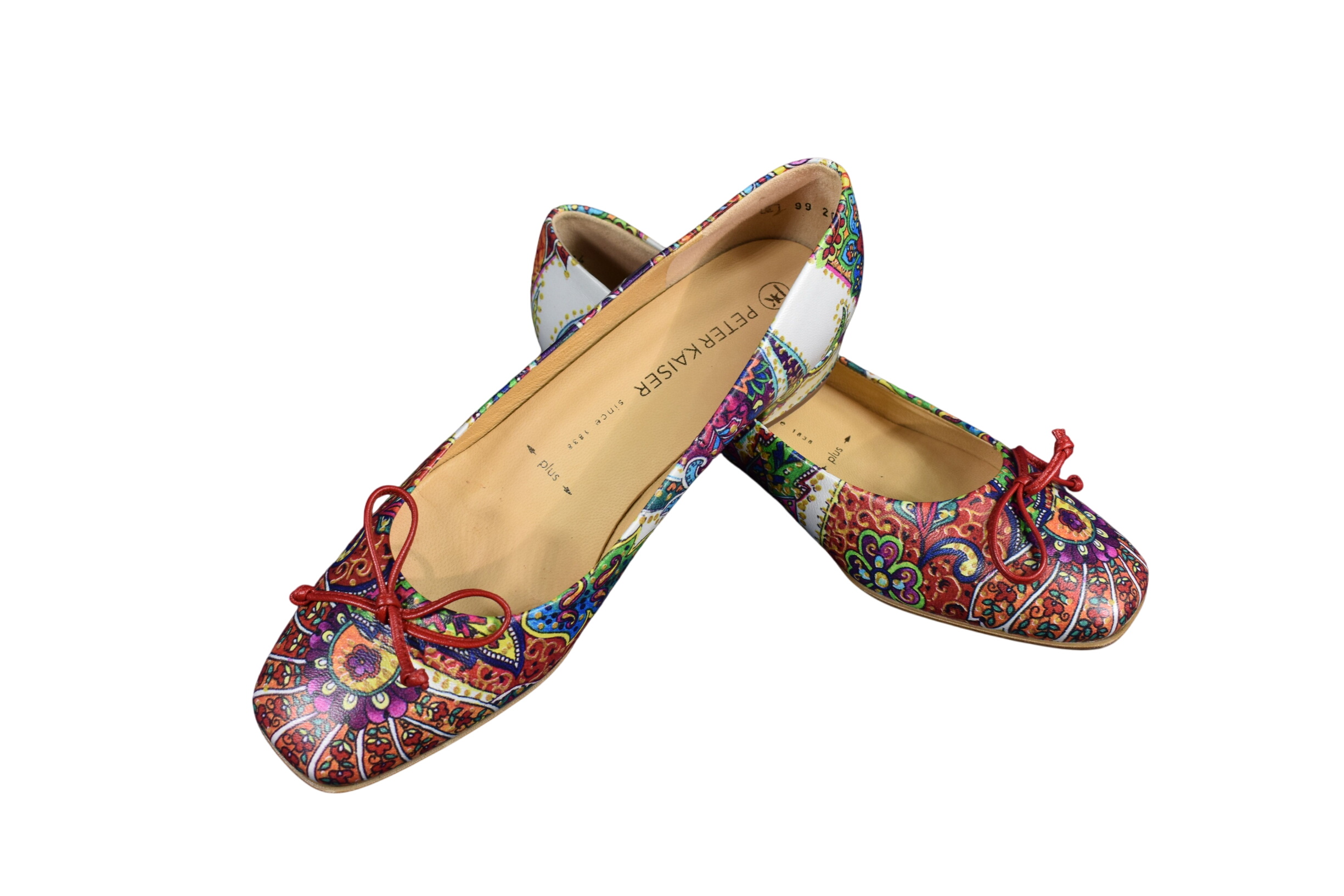 Ballerines cuir, motif floral multicolore, , talon 3 cm, taille' 5 ( 38 ) - peter kaiser - Modalova