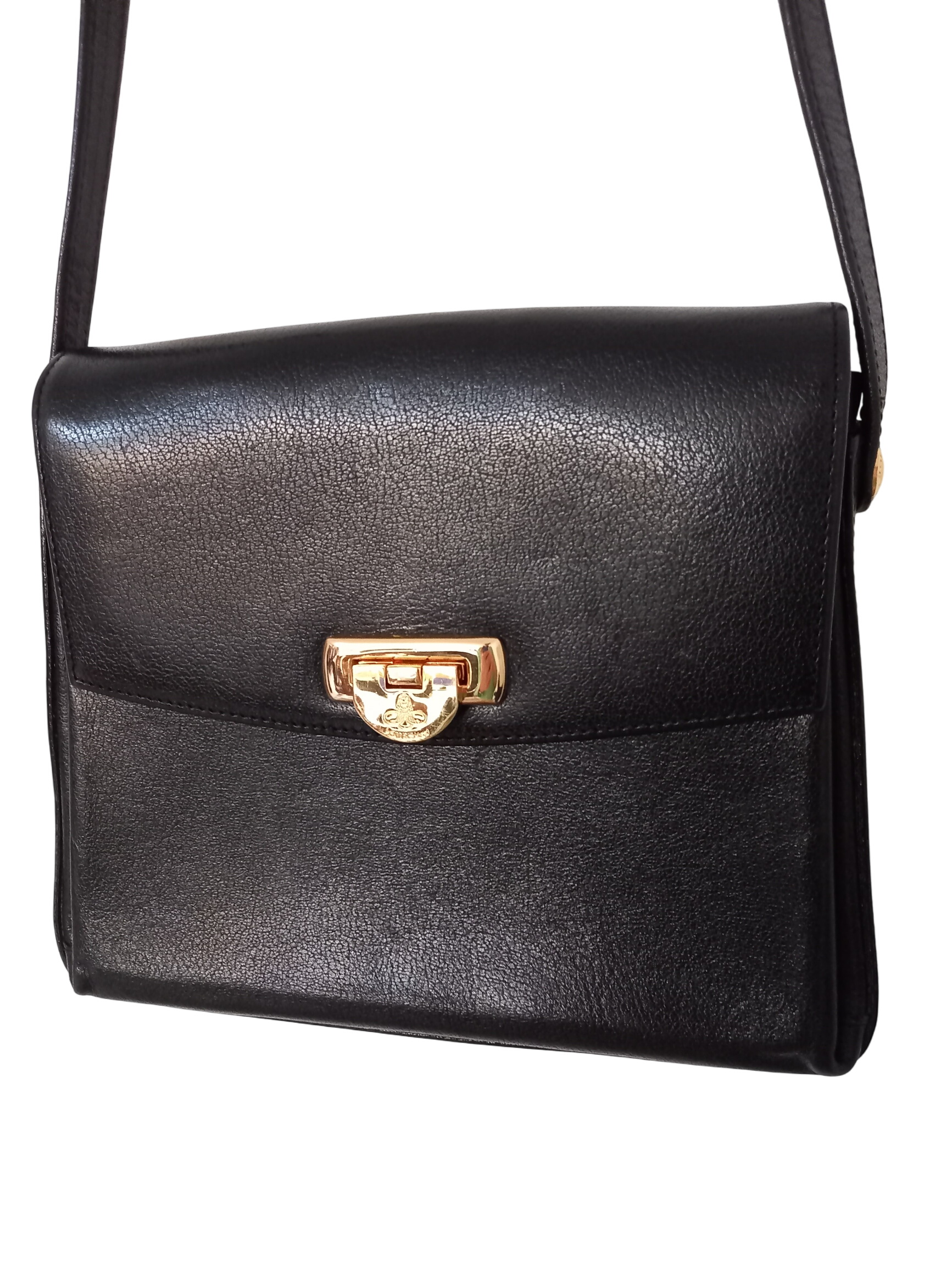 Sac bandoulière noir classique Pourchet - Photo 0