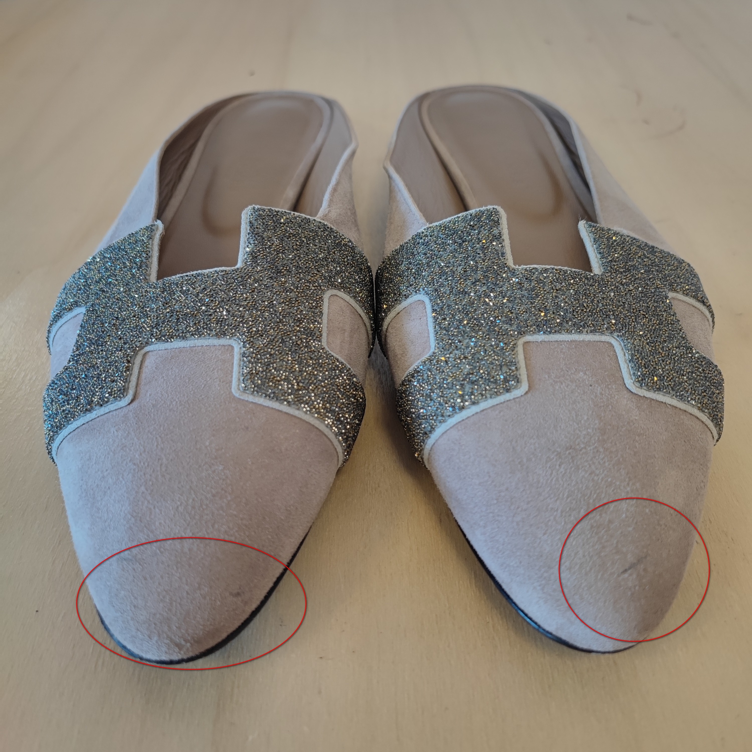 Voir photo 15 de HERMES - Mocassins style mules " Roxanne " - 40 - Femme HERMES - Mocassins style mules " Roxanne " - 40 - Femme Bon état - Vue 15 -