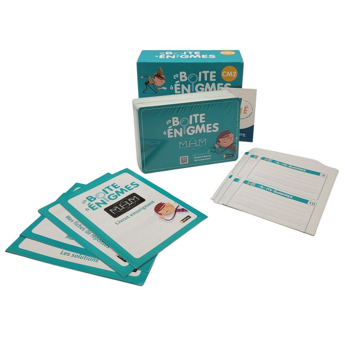 Voir photo 3 de Jeu éducatif - La boite à énigmes CM2 - Nathan - Dès 10 ans. Jeu éducatif - La boite à énigmes CM2 - Nathan - Dès 10 ans. - Vue 3 -