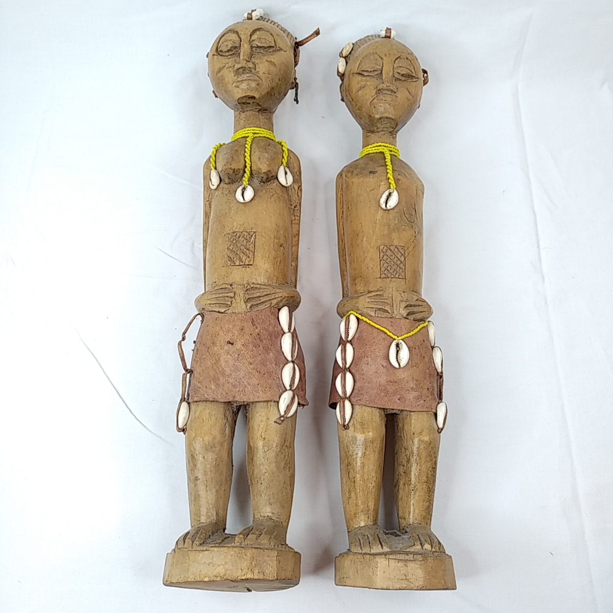 Couple de statues Art Africain - Photo 4