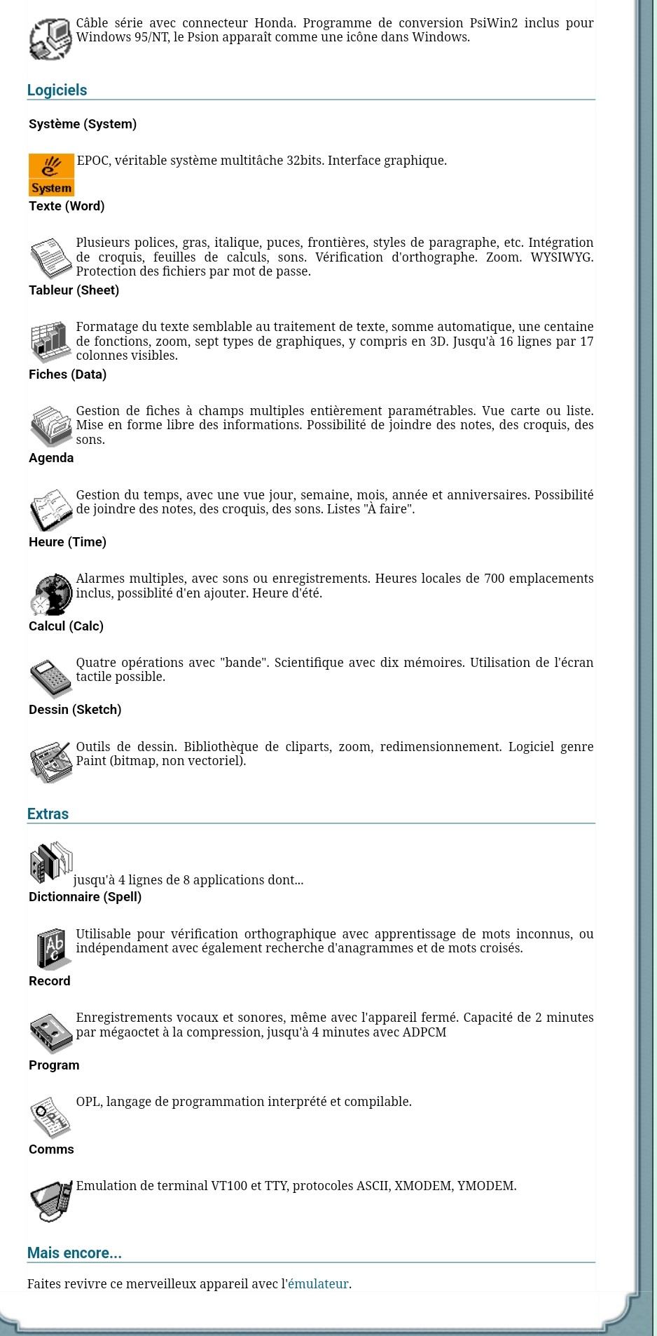 Assistant Numérique Personnel PSION Séries 5°° - Très bon état - Photo 13