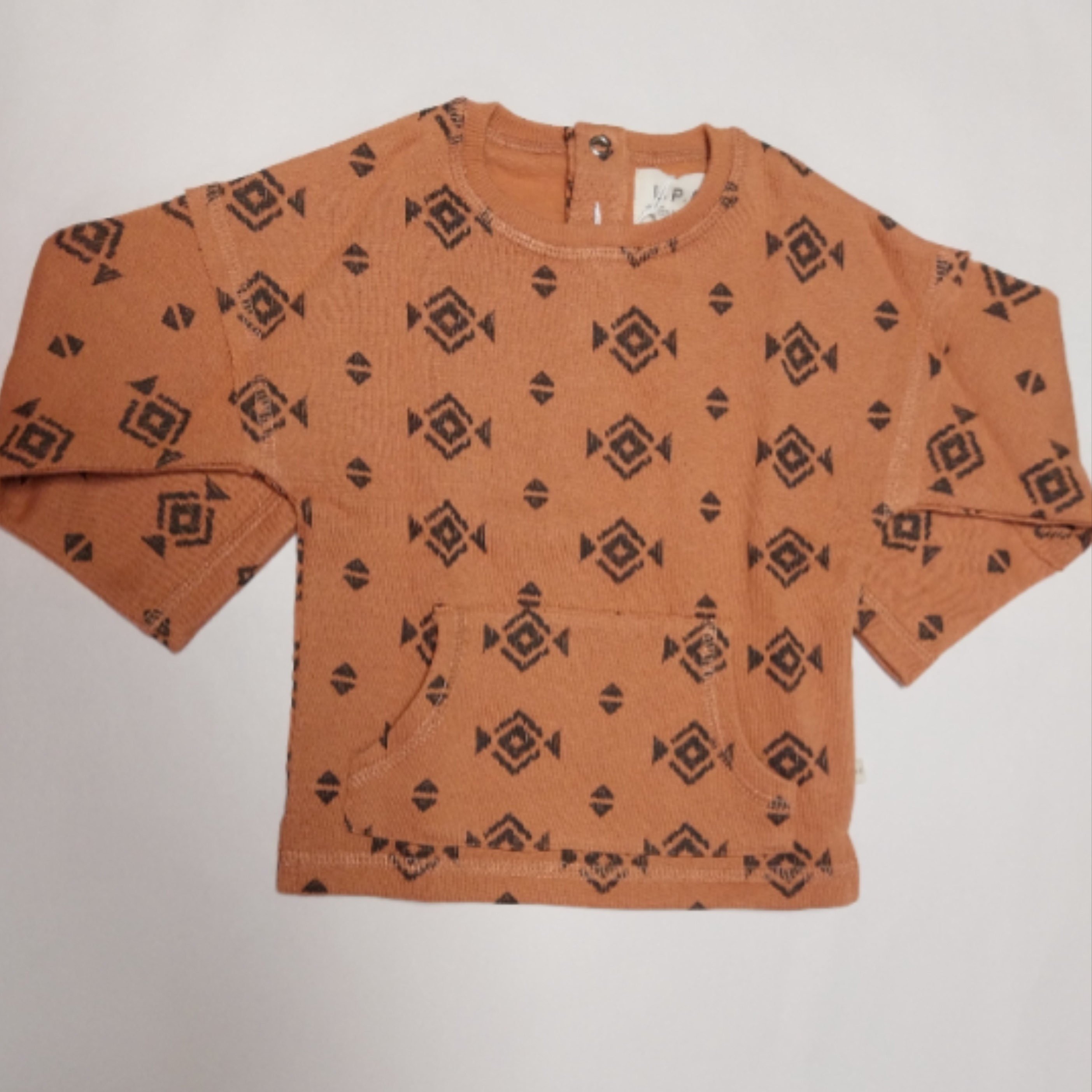 sweat bebe motif noir et fauve 12 mois - Photo 0