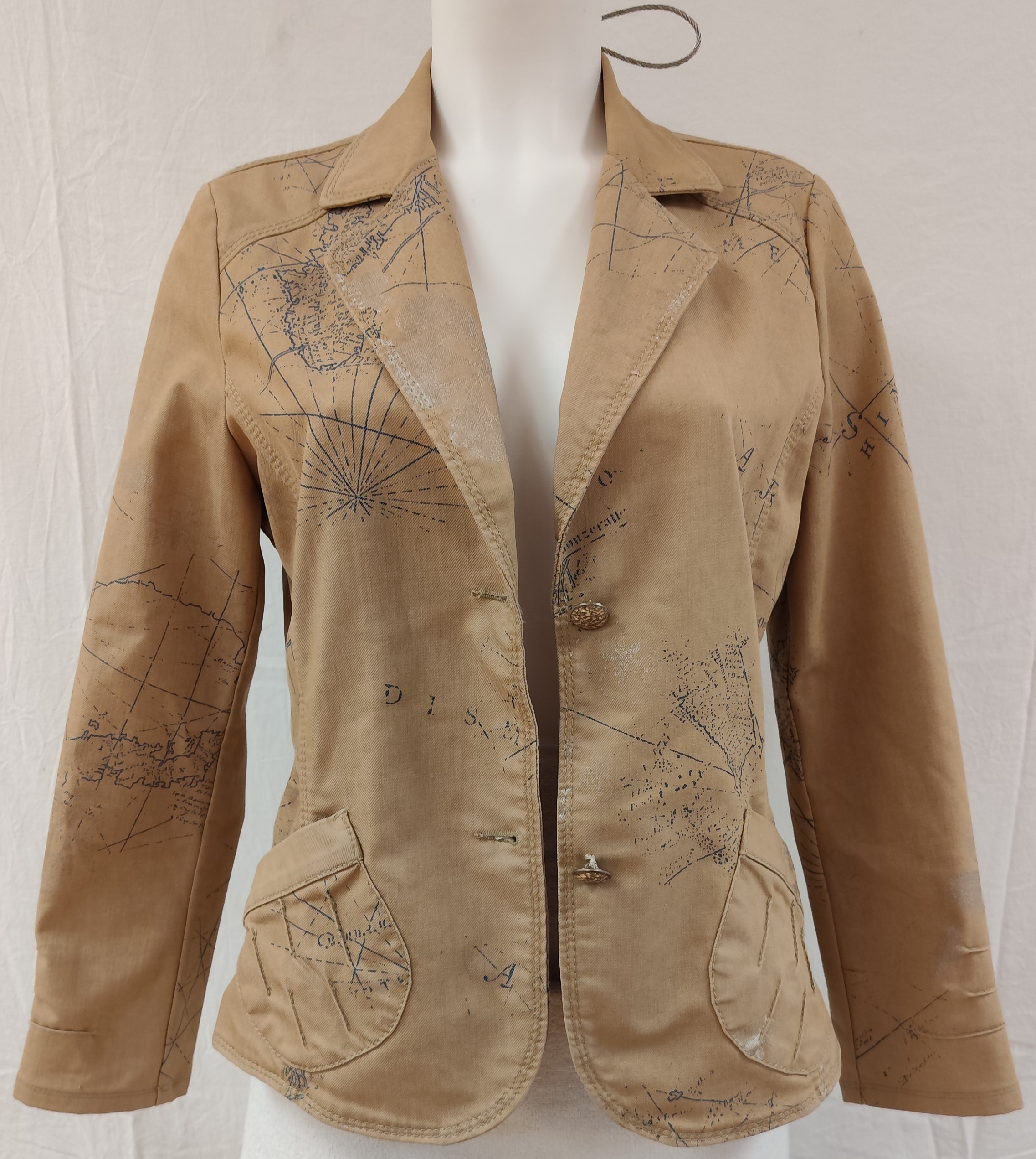 Veste de tailleur / Blazer ajusté style "Saharienne" urbaine Taille 40 Très bon état - Vue 3 - 