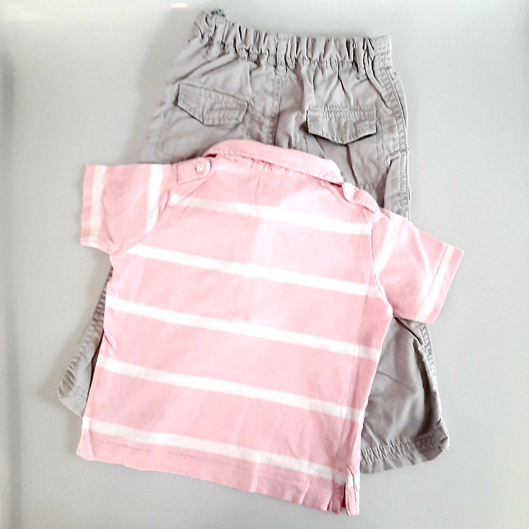 Voir photo 2 de Ensemble Bout'chou bébé 18 mois polo, pantalon et bob Ensemble Bout'chou bébé 18 mois polo, pantalon et bob Très bon état - Vue 2 -