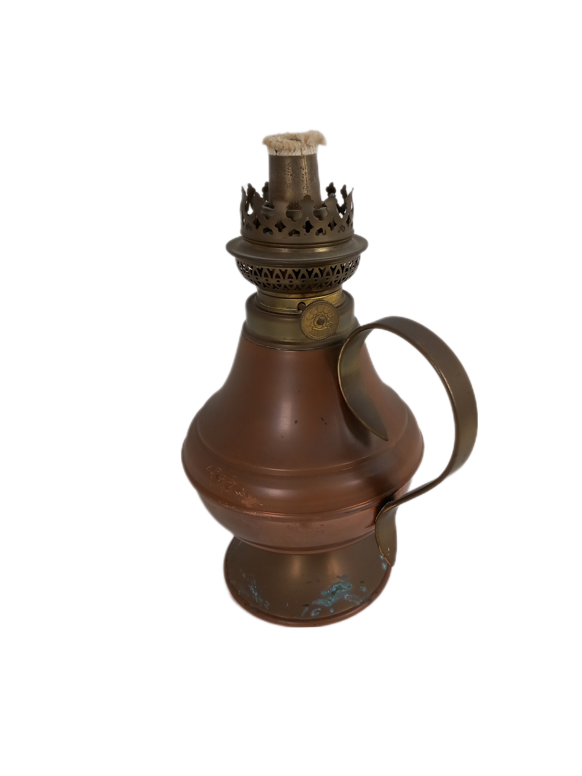 Pieds De Lampé a Pétrole En Cuivre  Très bon état - Vue 5 - 