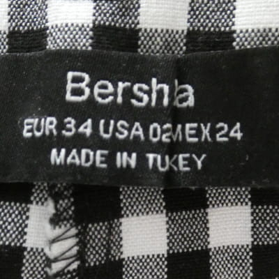 Pantalon noir et blanc à carreaux - Femme - BERSHKA - Taille 34 - Photo 4