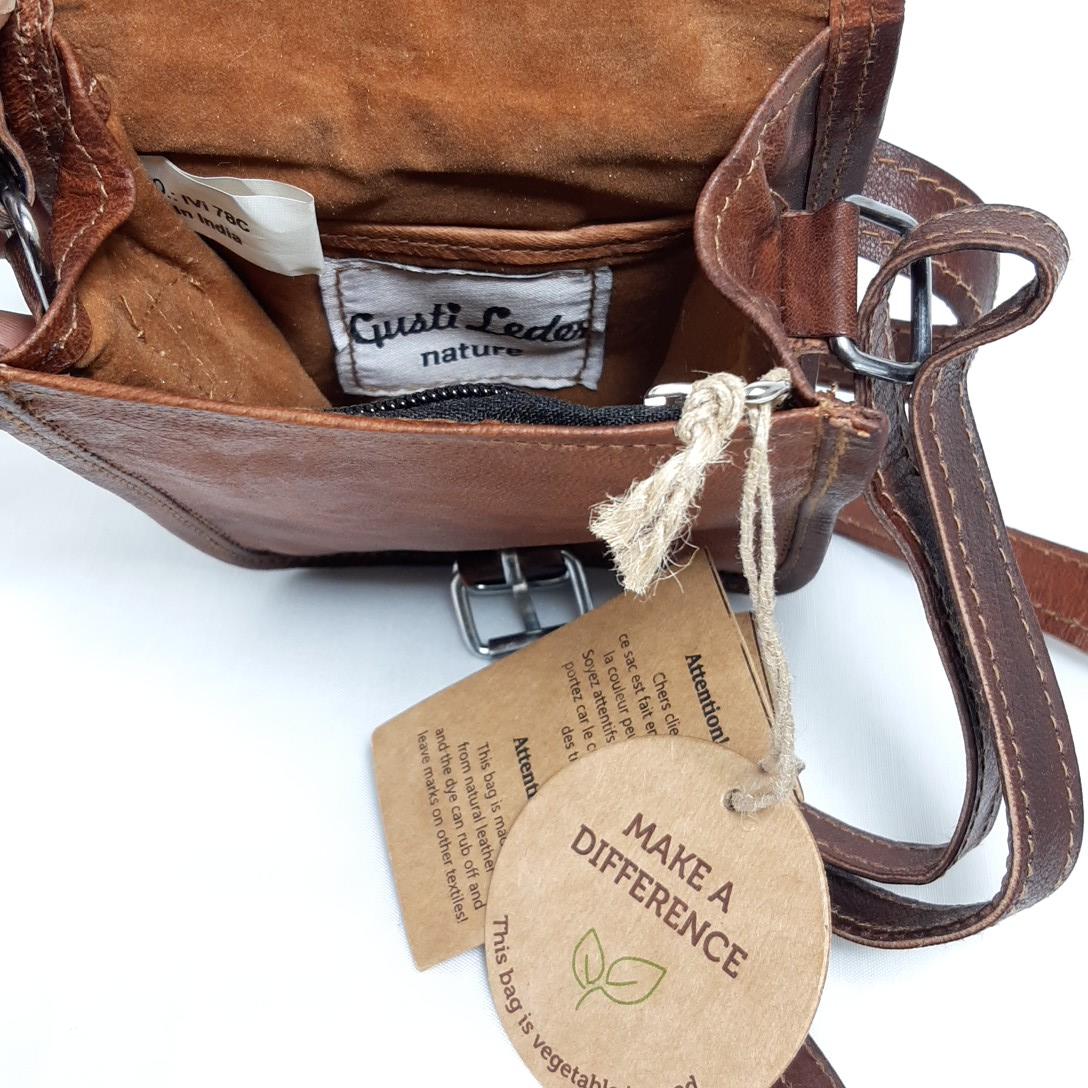 Gusti leder nature sac à bandoulière en cuir naturel Bon état - Vue 3 - 