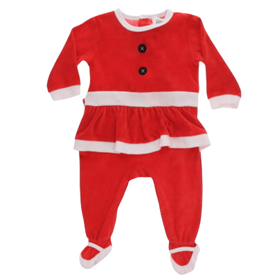 Pyjama rouge mère noël - bébé - Tex - taille 6 mois - Photo 0