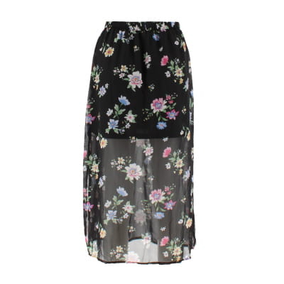 Jupe noire imprimée - Femme - DIVIDED - Taille S - Photo 1