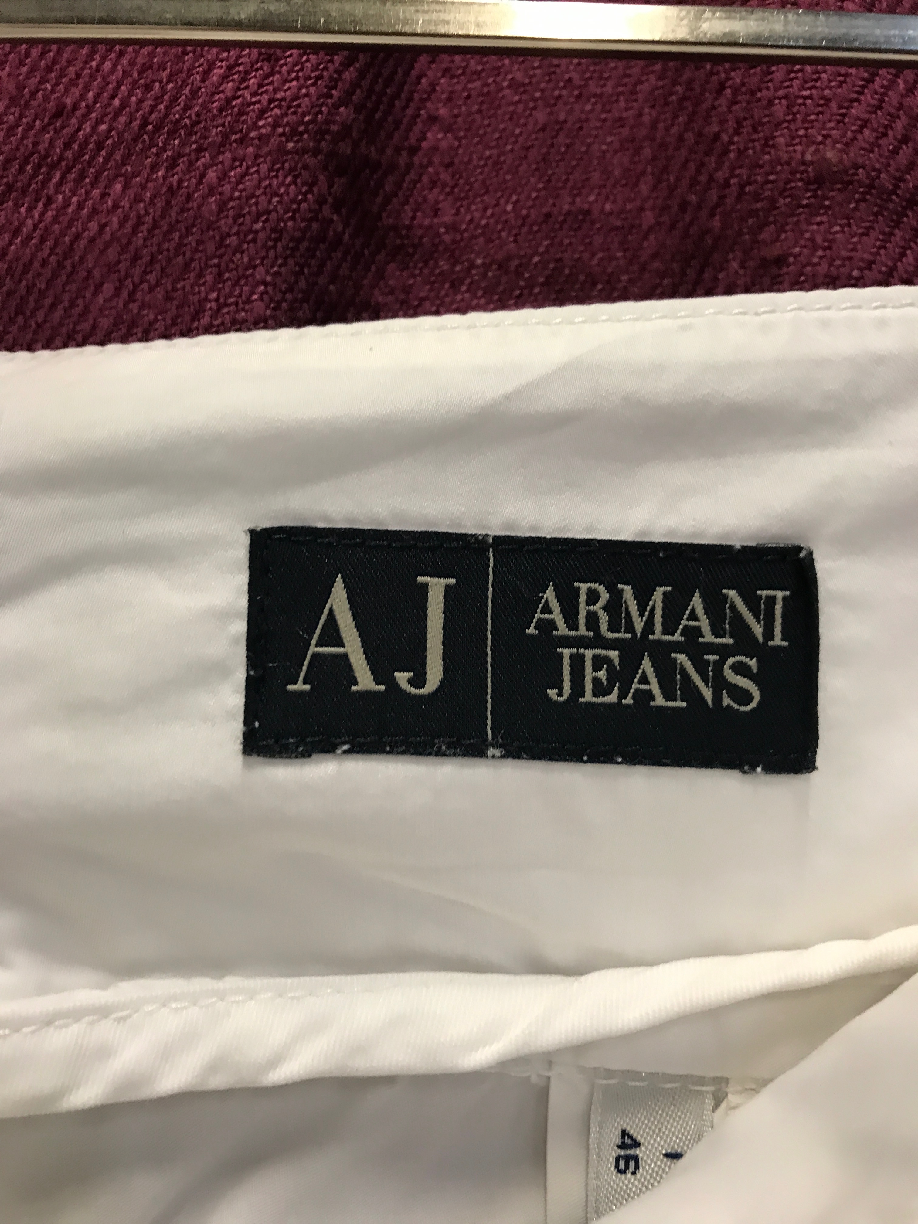 Jupe blanche «Armani Jeans » taille 42 Très bon état - Vue 6 - 