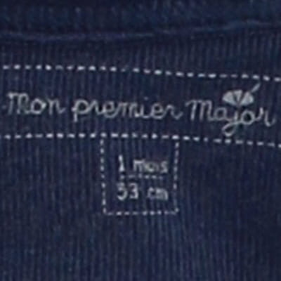Pyjama bleu nuit imprimé - bébé - Mon Premier Major - taille 1 mois - Photo 2