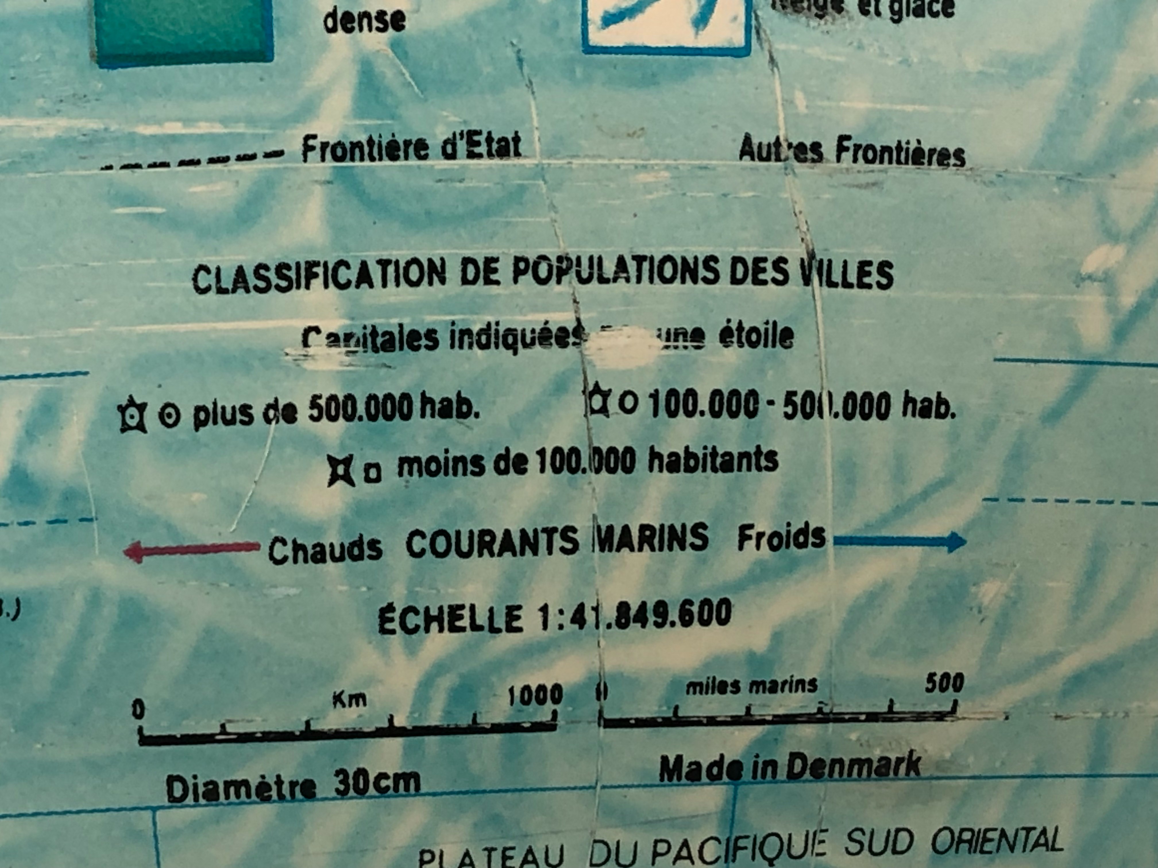 Mappemonde avec éclairage "Scan-globe A/S" État correct - Vue 4 - 