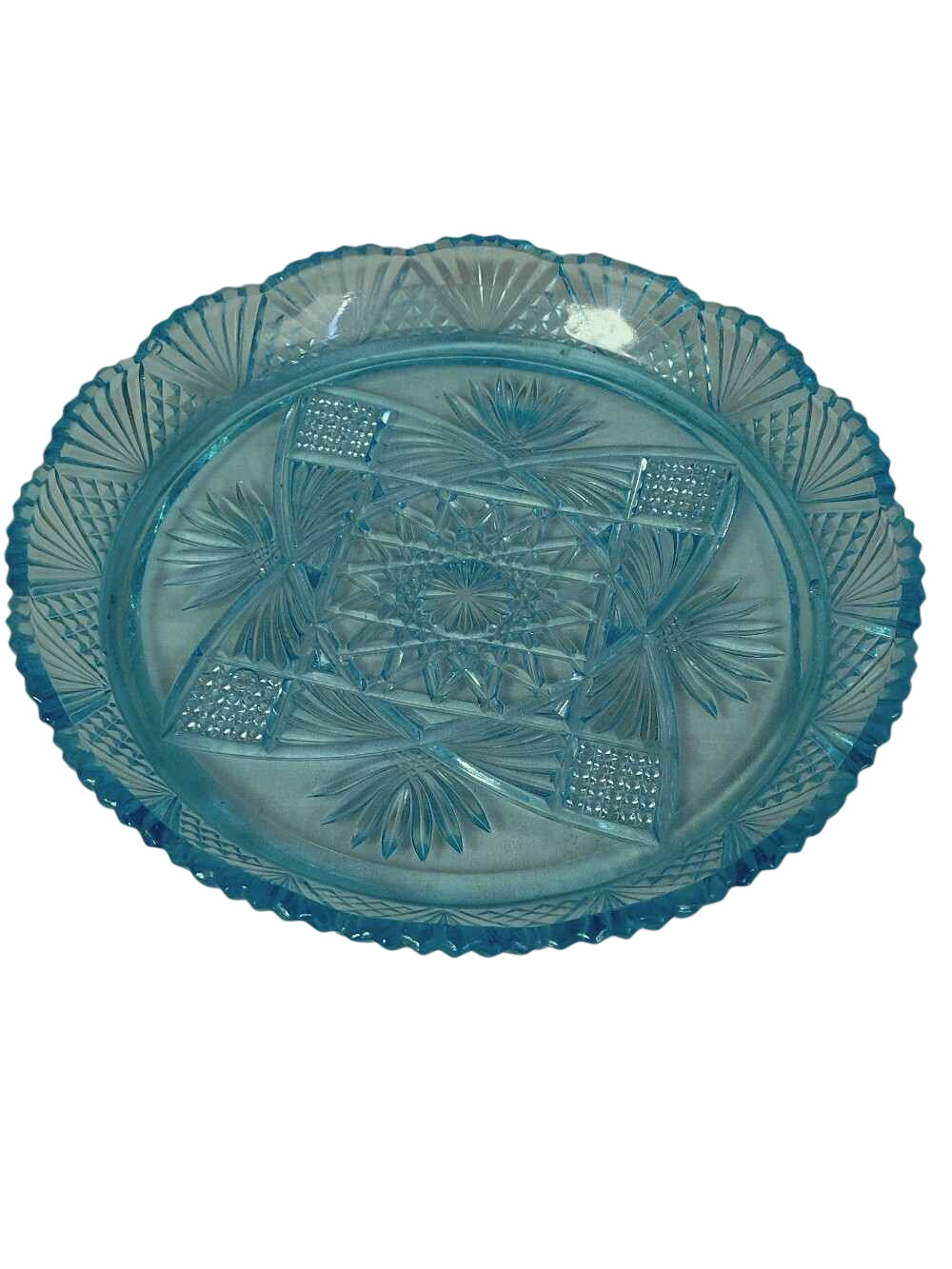 Assiette en verre ouraline (densité moyenne). - Photo 0