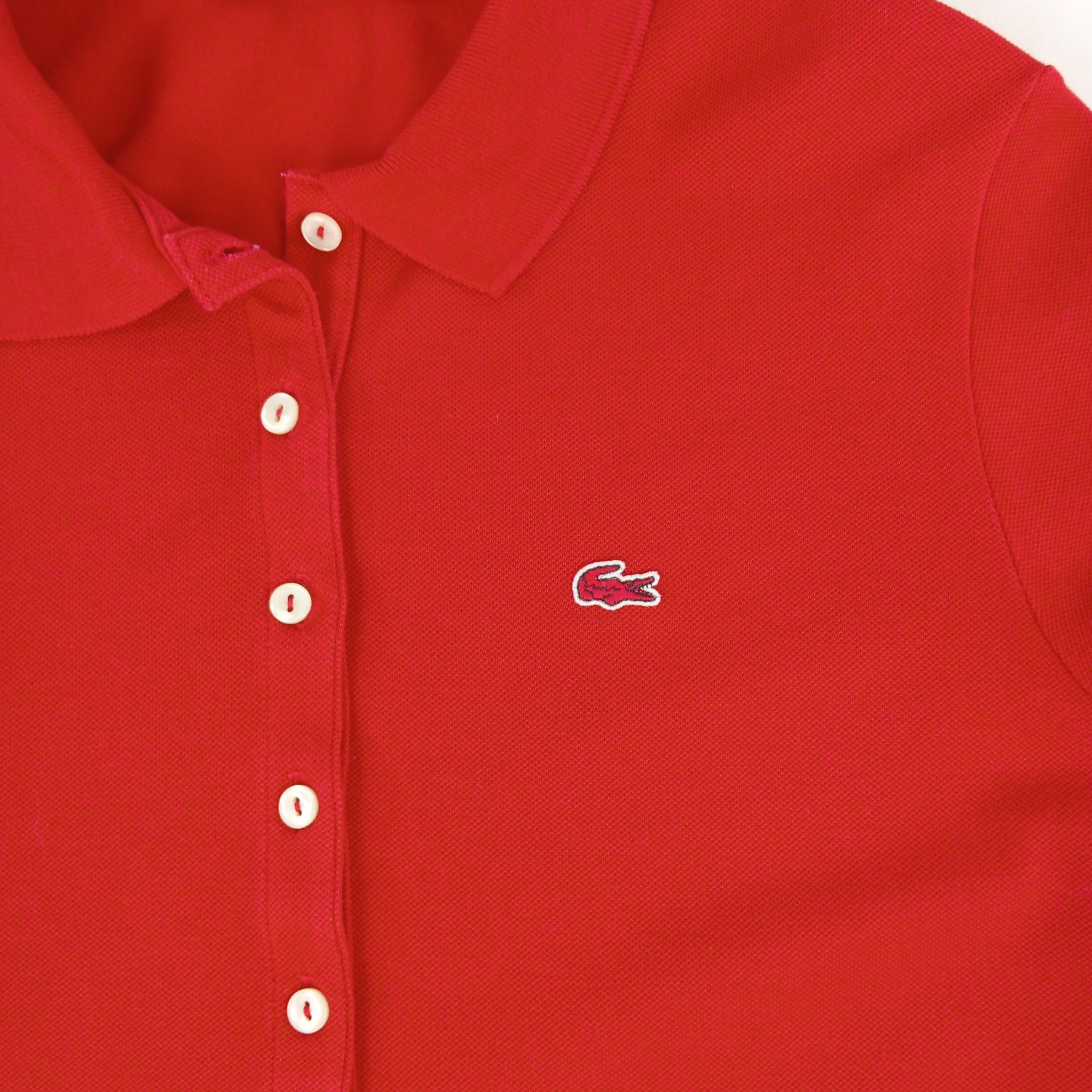 Polo homme de la marque Lacoste col boutonné manches courtes de couleur rouge taille M (40) - Photo 5