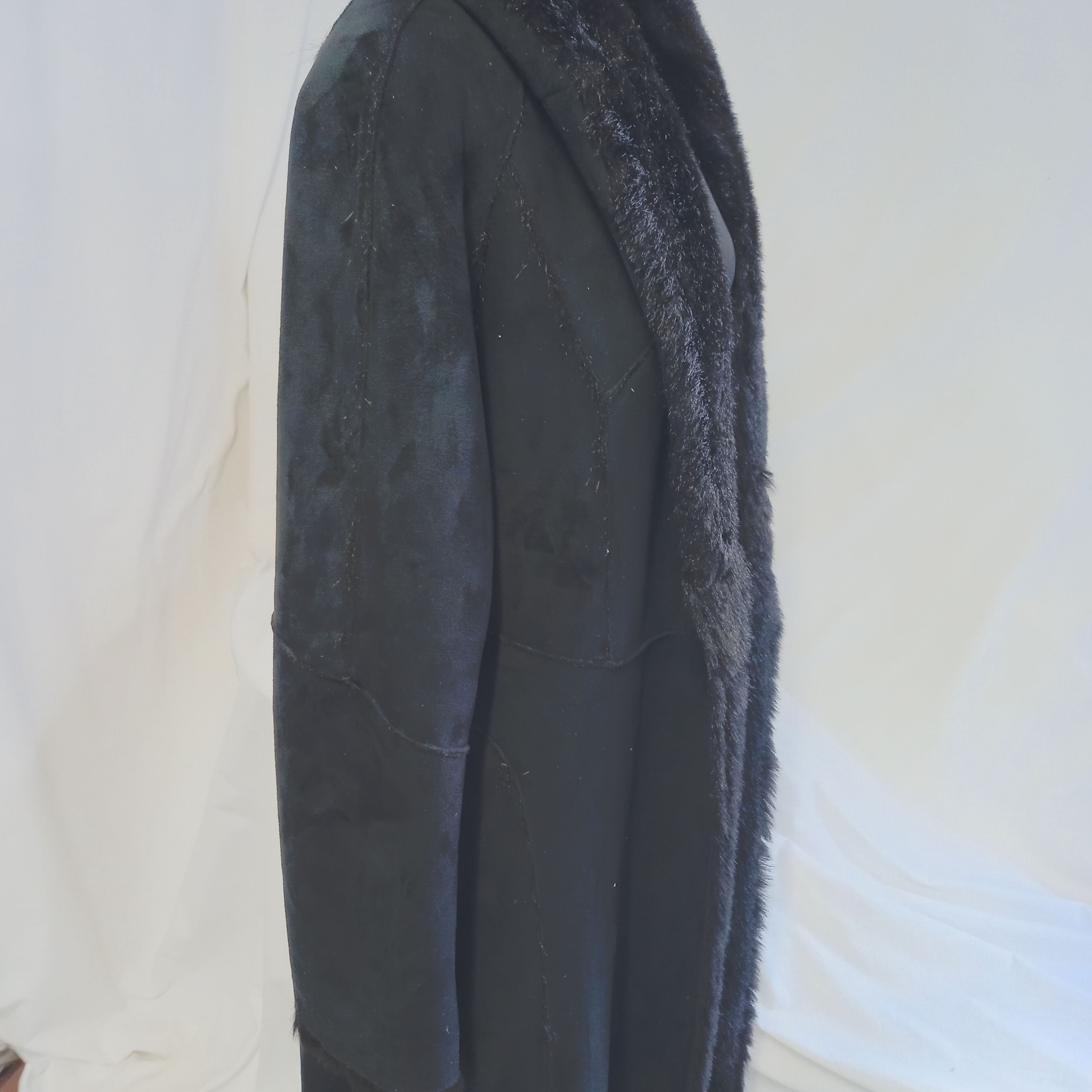 Manteau long femme Balmain fourrure - Noir - 42 - Bon état - Photo 8