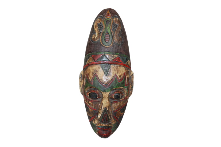 Masque africain en bois - Photo 0