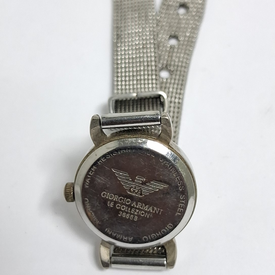 Montre Giorgio Armani de collection 36688 en métal argenté - Label
