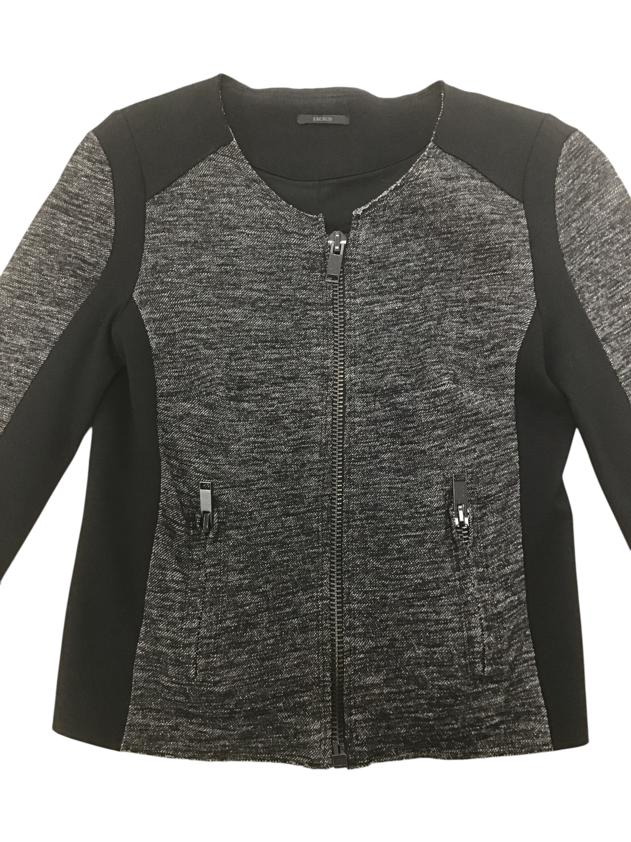 Veste IKKS Noir/gris Taille 36 - Style Blazer, Occasion En Très Bon état