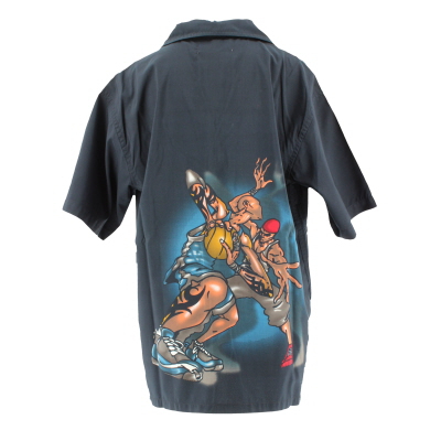 Chemise bleue foncée imprimée multicolore - Garçon - Overgame - 12 ans - Photo 1