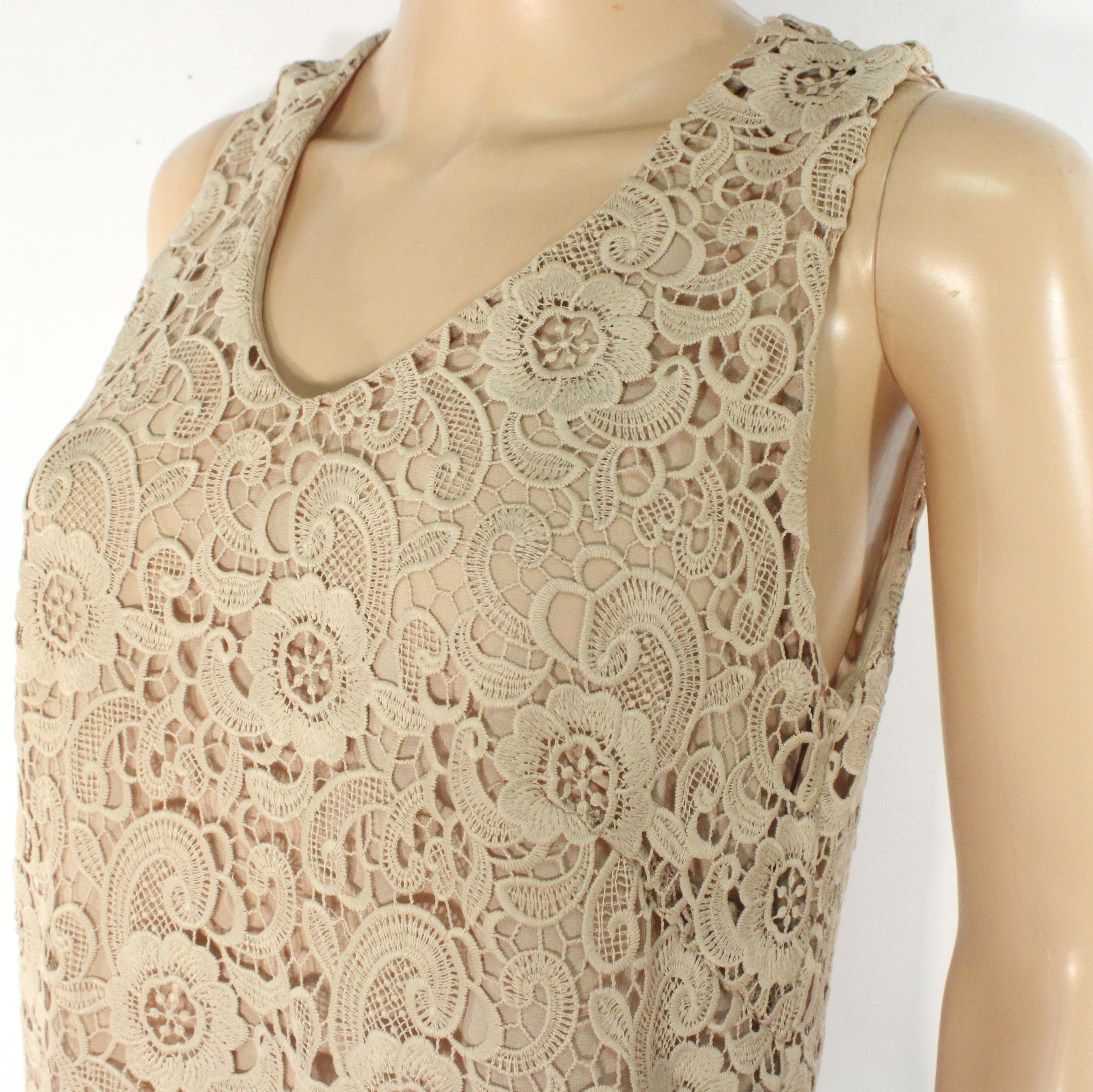 Robe Beige & Dentelle DEBY DEBO Taille S Très bon état - Vue 3 - 