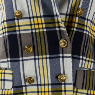 Blazer bleu à carreaux - Femme - Urban by venco - Taille L Très bon état - Vue 3 - 